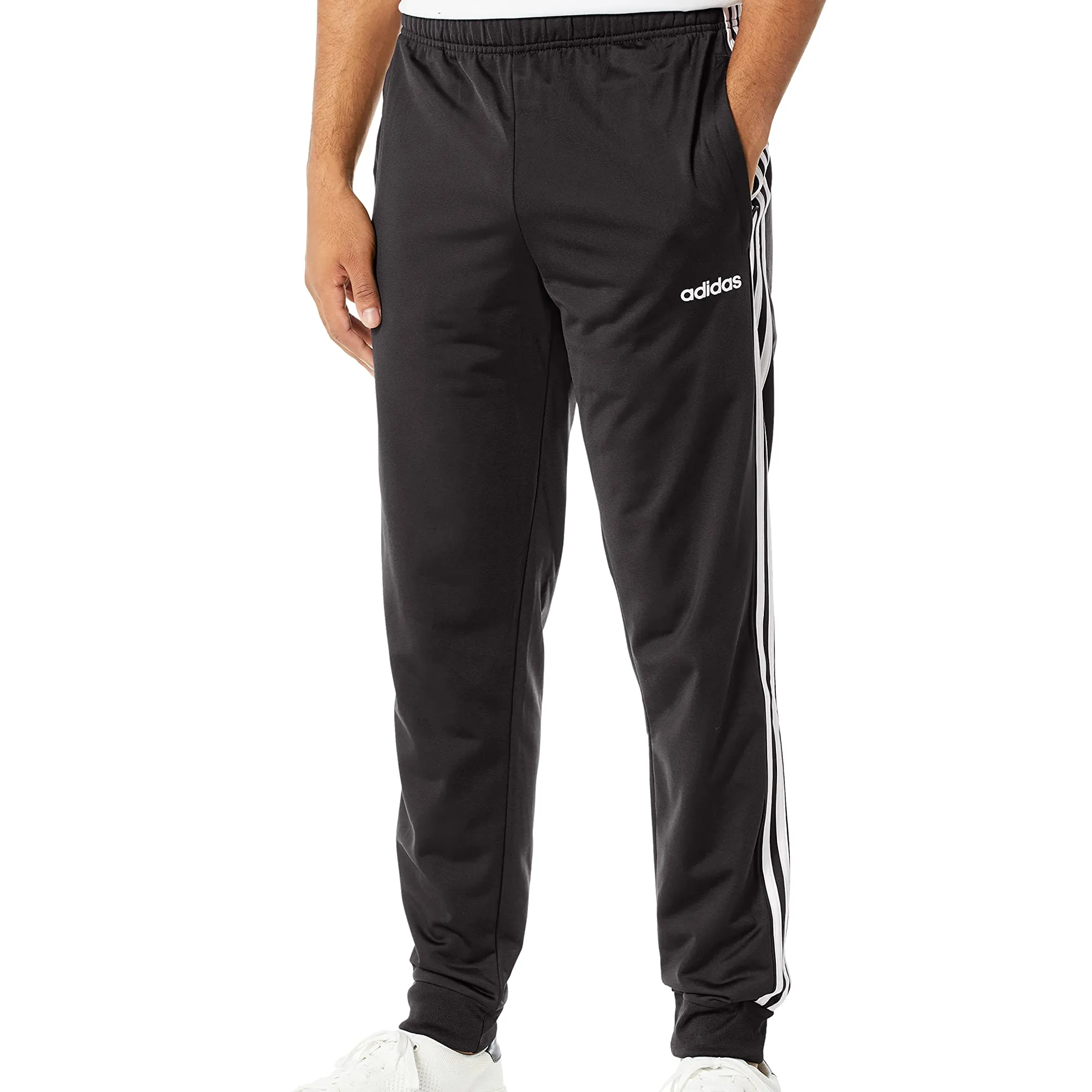 Men's adidas Essentials 3-Stripes Tapered Tricot Joggers sold by Zulily