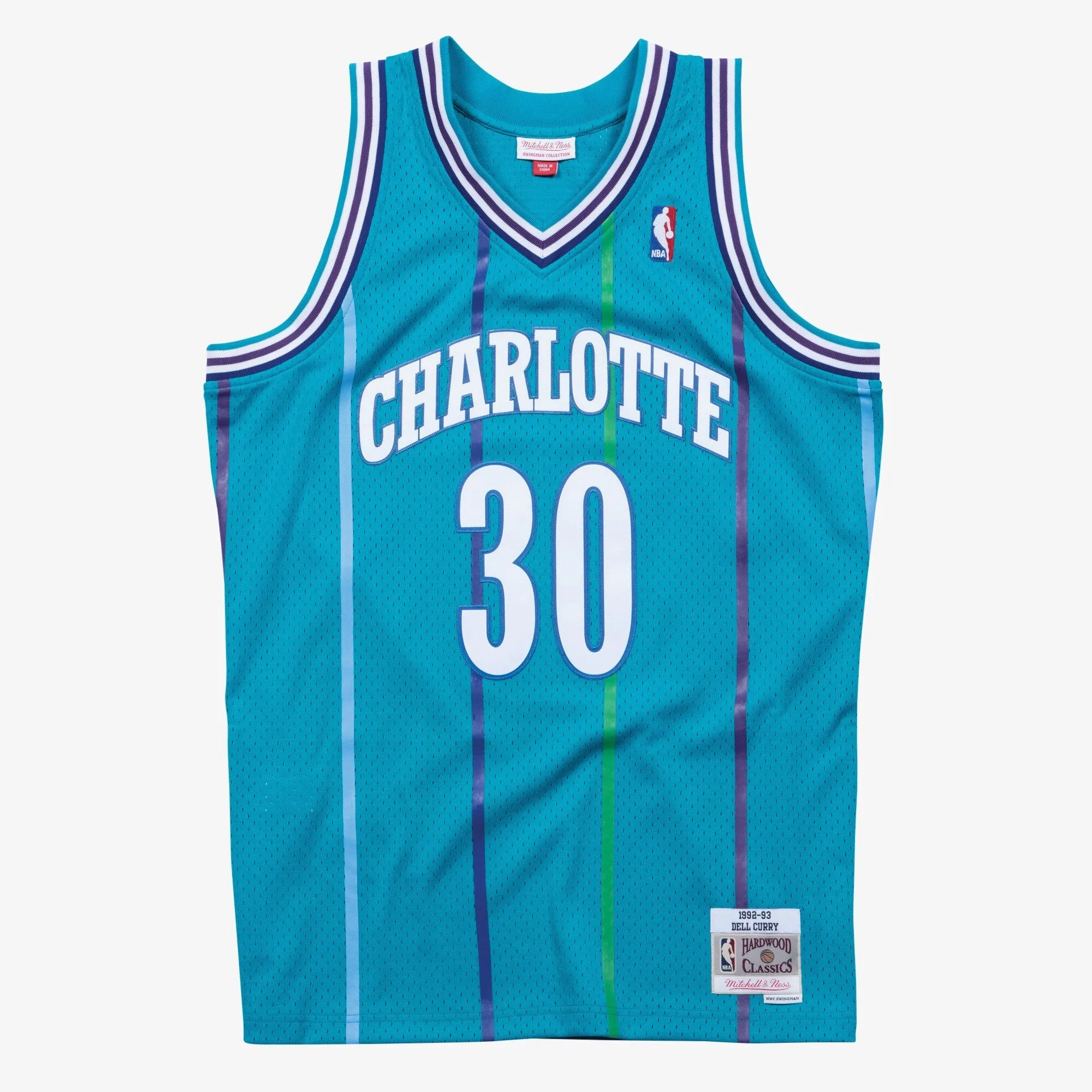 Men's Mitchell & Ness NBA Swingman Road Jersey Hornets 1992 Dell Curry sold by Zulily