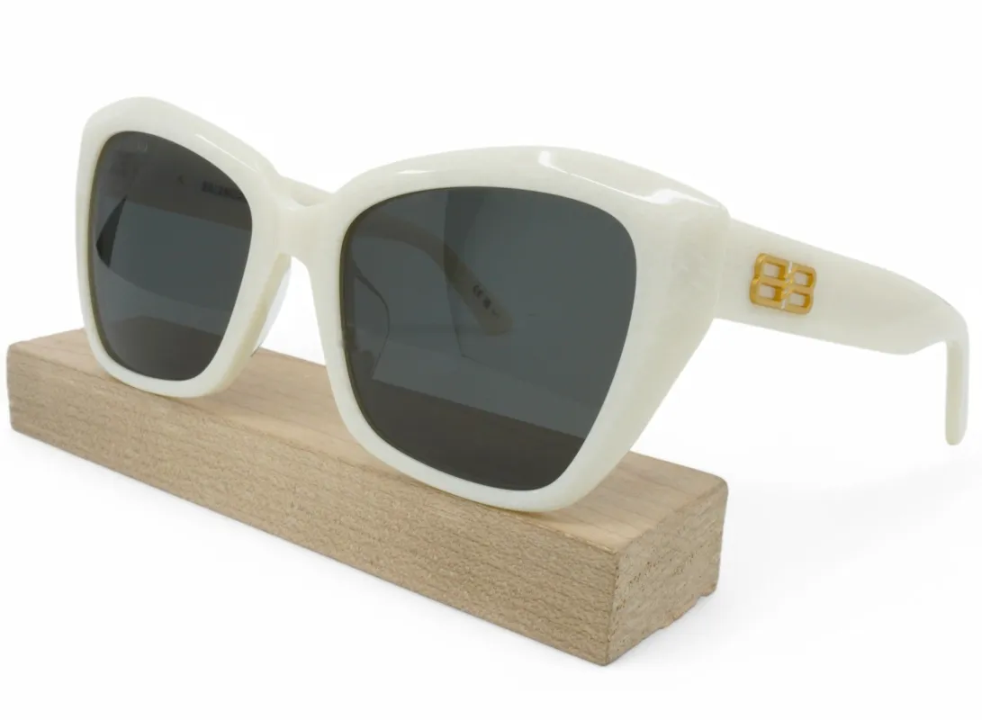 Women's Balenciaga Geometric Sunglasses - White sold by Zulily