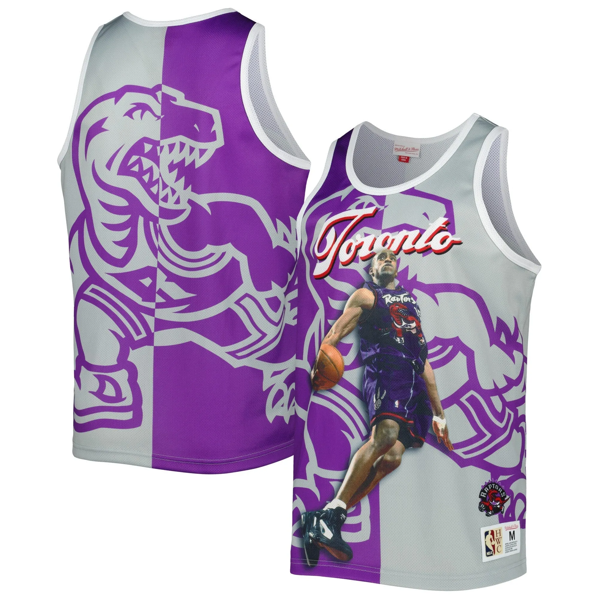 Men's Mitchell & Ness Sublimated Player Tank Raptors Vince Carter sold by Zulily