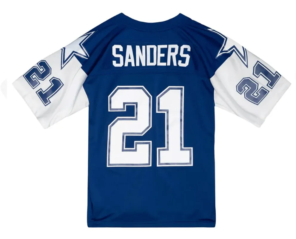 Men's Mitchell & Ness NFL Dark Jersey Cowboys 1995 Deion Sanders sold by Zulily
