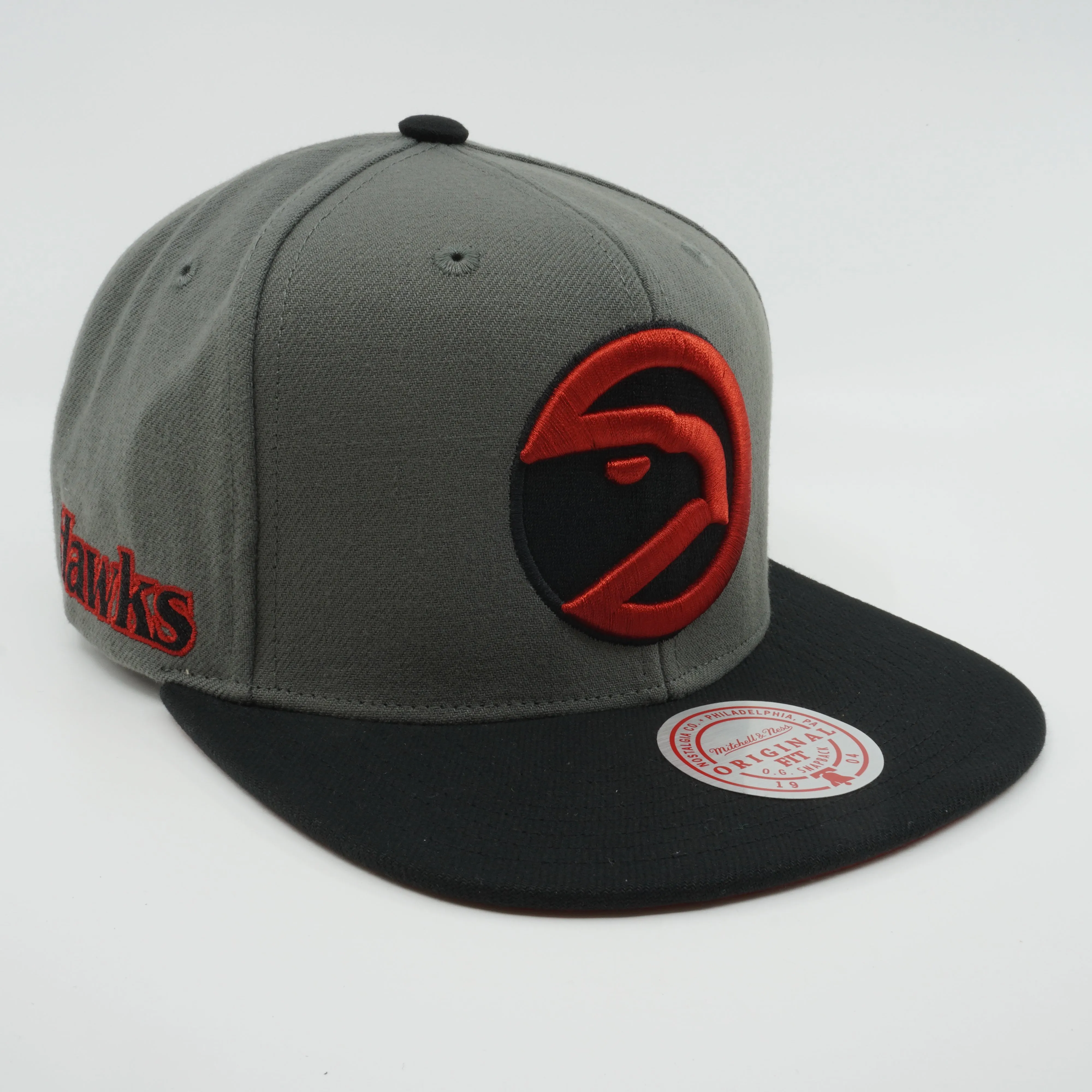 Men's Mitchell & Ness NBA Storm Front Snapback Hwc Hawks - Grey sold by Zulily product image thumbnail 3