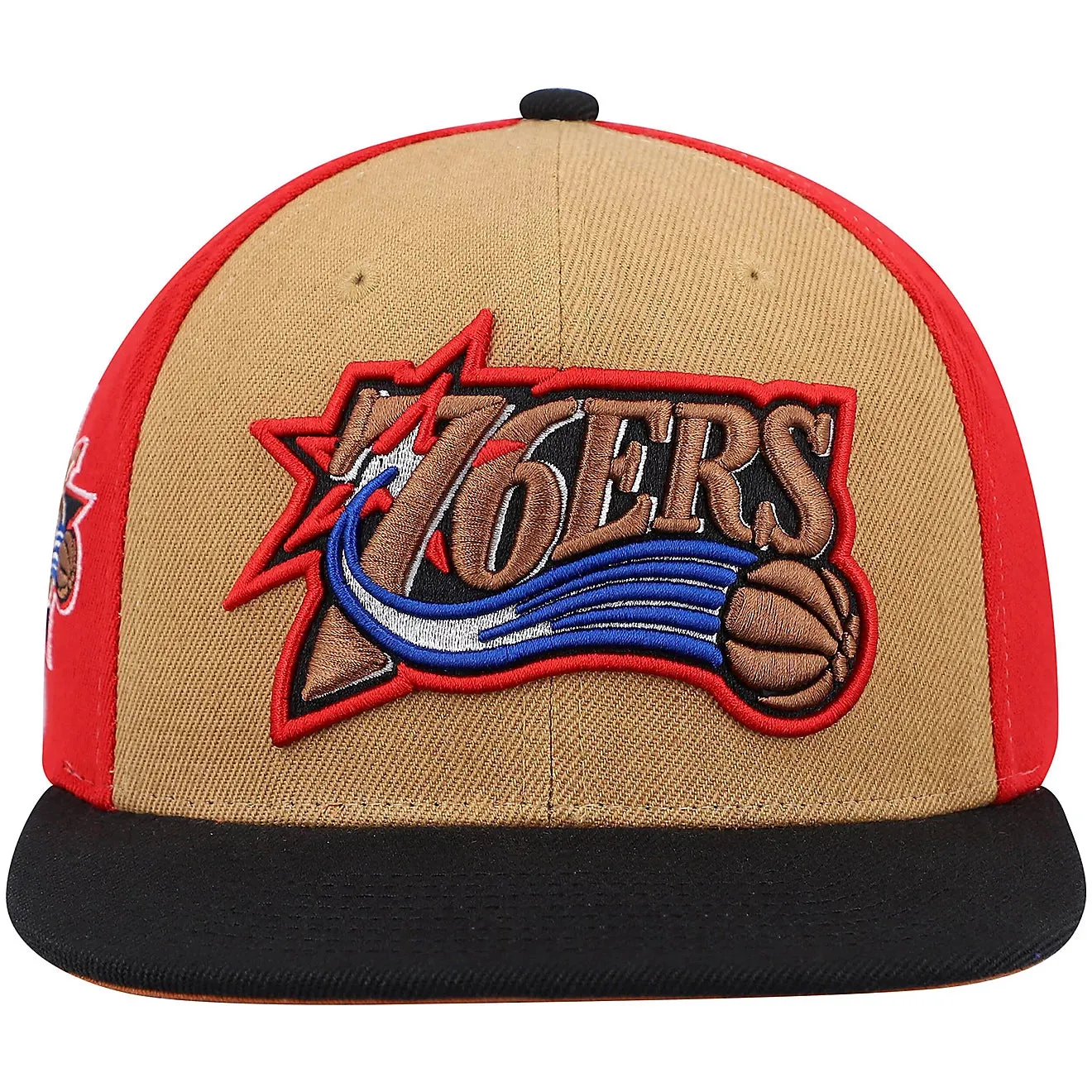 Men's Mitchell & Ness NBA On The Block Snapback Hwc 76Ers - Tan sold by Zulily