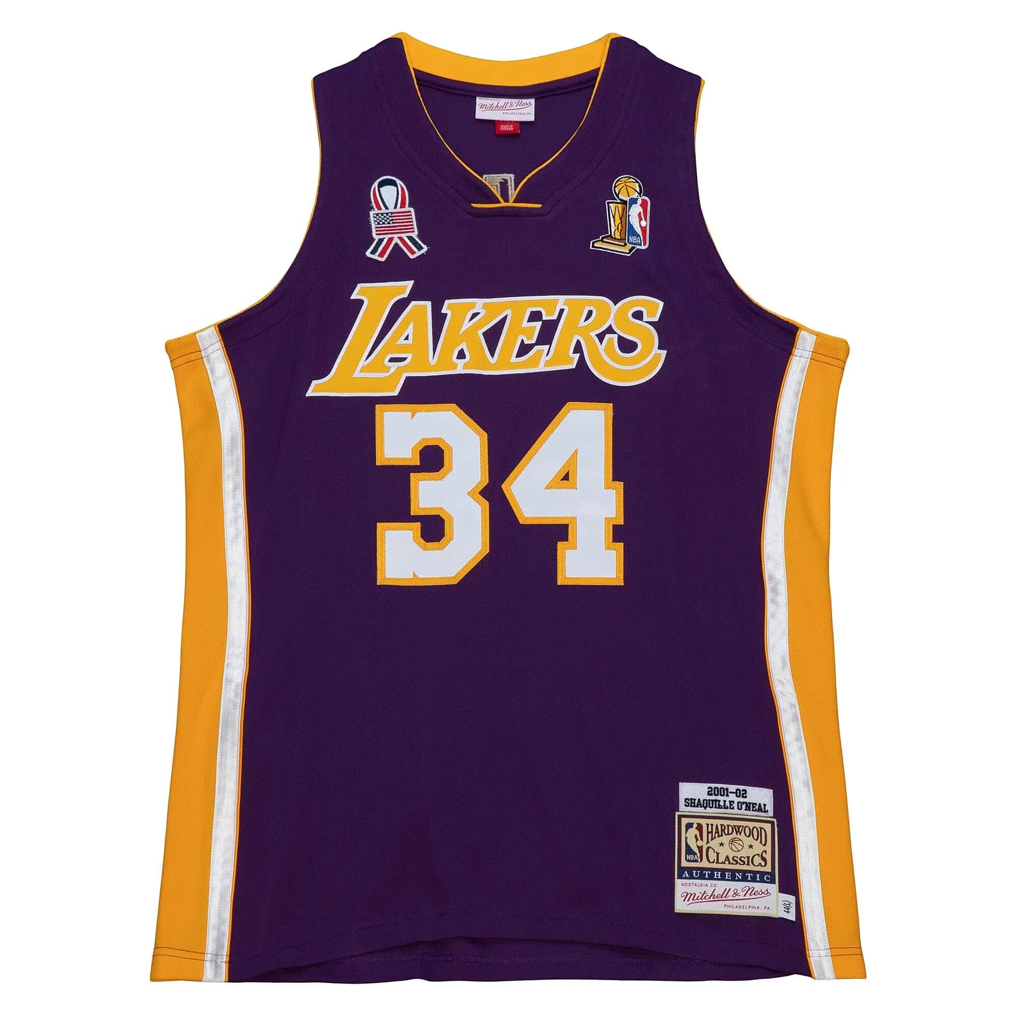 Mitchell & Ness NBA Finals Jersey La Lakers 2001 Shaquille O'Neal sold by Zulily