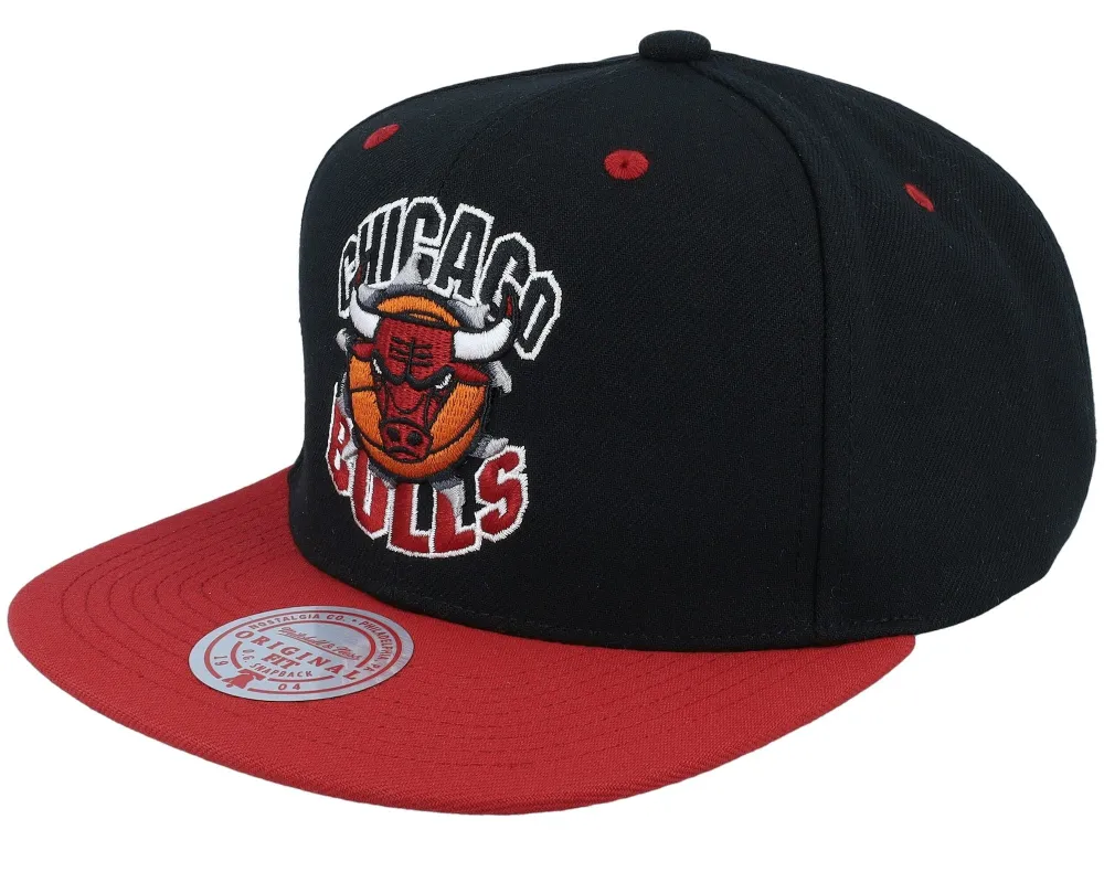 Men's Mitchell & Ness NBA Breakthrough Snapback Bulls - Black sold by Zulily