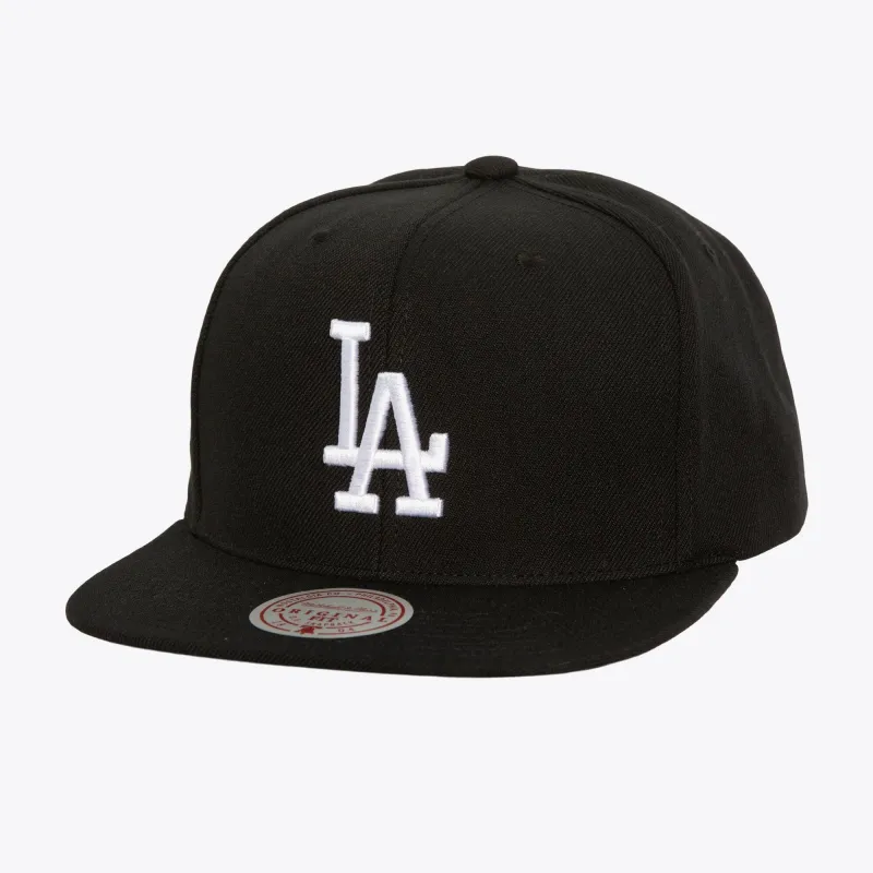 Men's Mitchell & Ness MLB Evergreen Black White Snapback Dodgers sold by Zulily