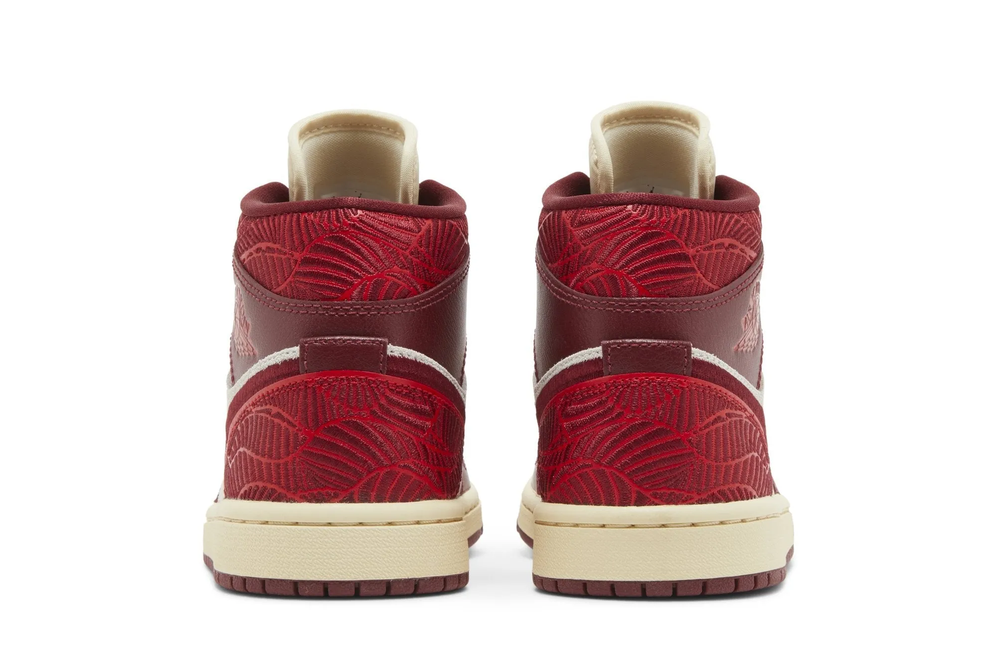 Women's Air Jordan Retro 1 Mid Se 'Tiki Leaf Team Red' sold by Zulily product image thumbnail 4