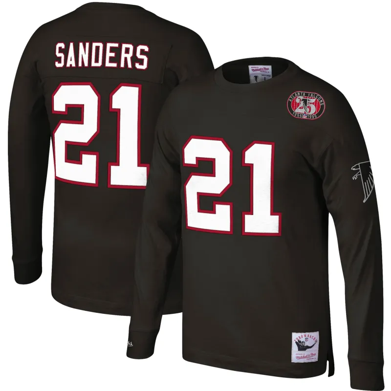 Men's Mitchell & Ness NFL N&N Ls Tee Falcons 1989 Deion Sanders sold by Zulily