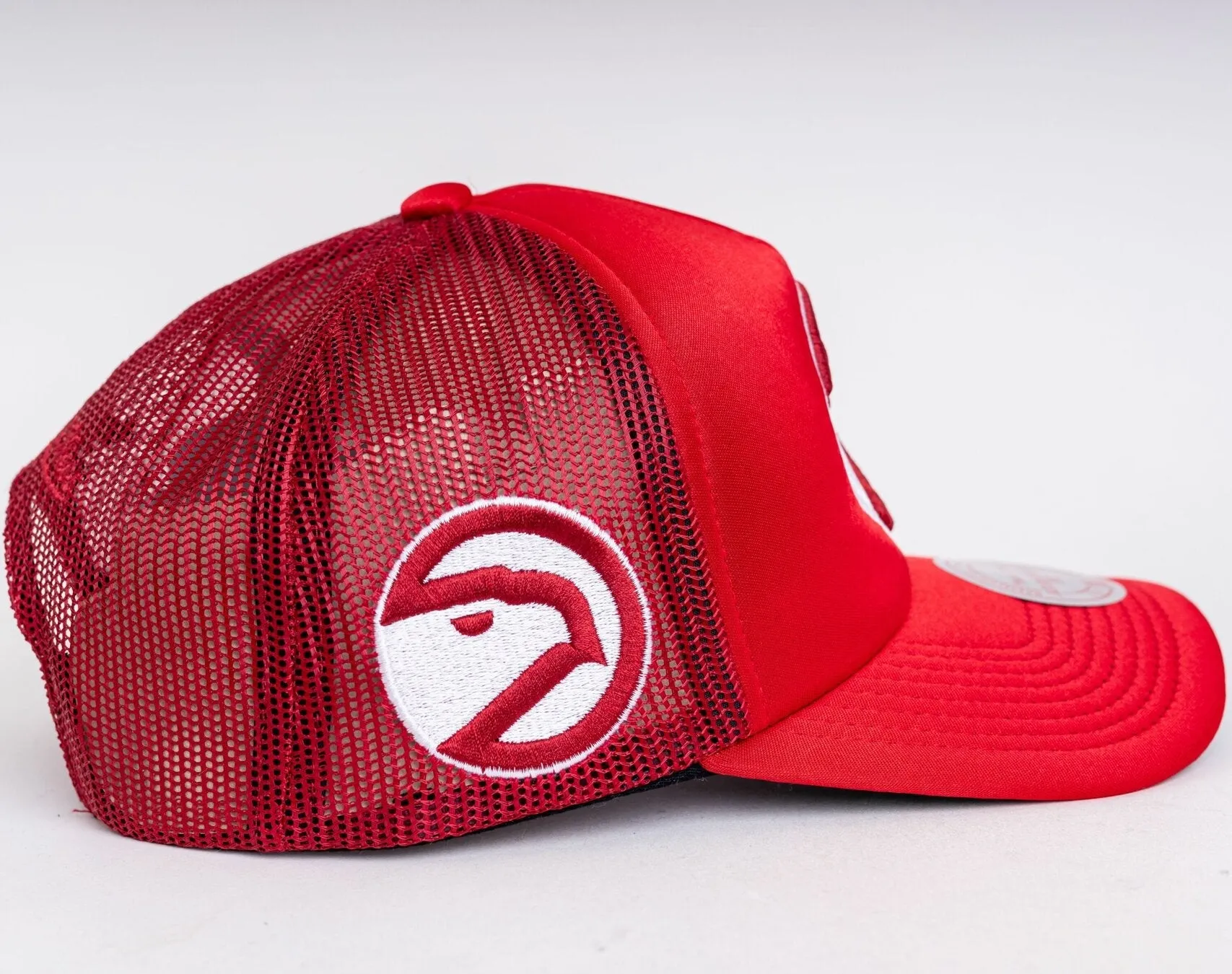 Men's Mitchell & Ness NBA Logo Remix Trucker Snapback Hwc Hawks - Red sold by Zulily product image thumbnail 2