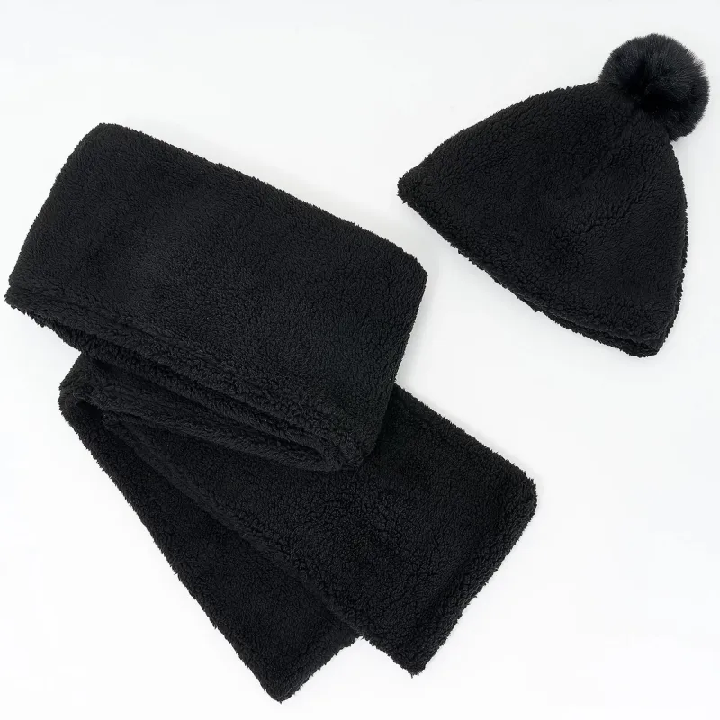 Sprigs Fleece-lined Sherpa Beanie and Oversized Sherpa Scarf set sold by Zulily