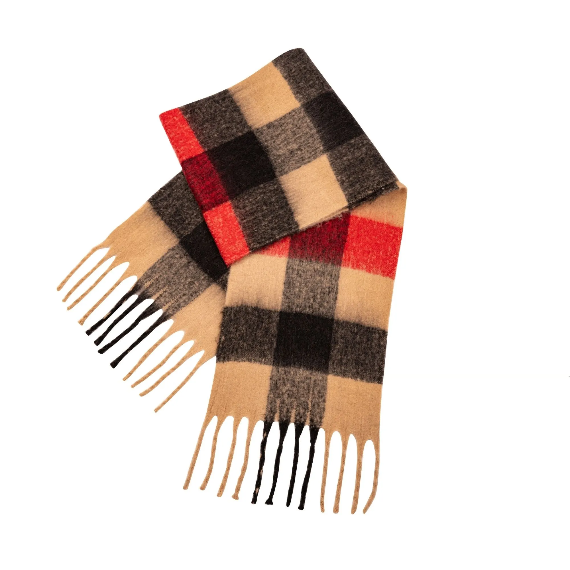 Sprigs Oversized Woven Plaid Fringe Scarf sold by Zulily product image thumbnail 2