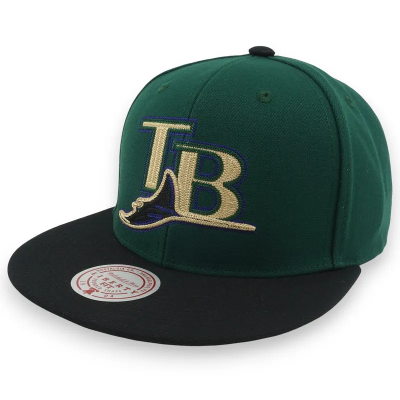 Men's Mitchell & Ness MLB Jump Off Snapback Coop Rays - Green made by Mitchell & Ness