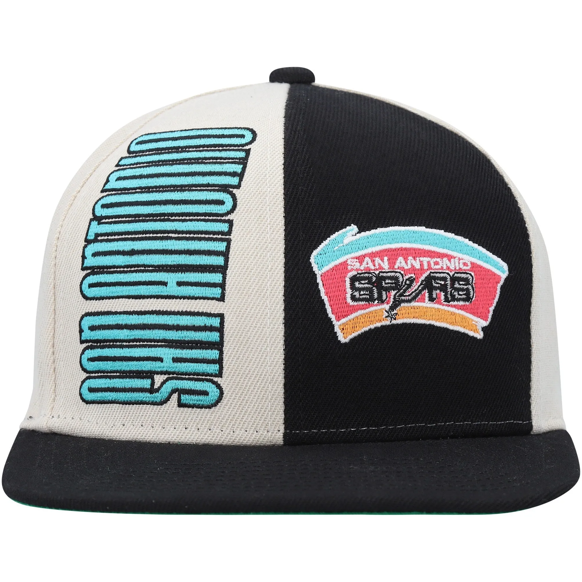 Men's Mitchell & Ness NBA Pop Panel Snapback Hwc Spurs - Off White-Black sold by Zulily product image thumbnail 2