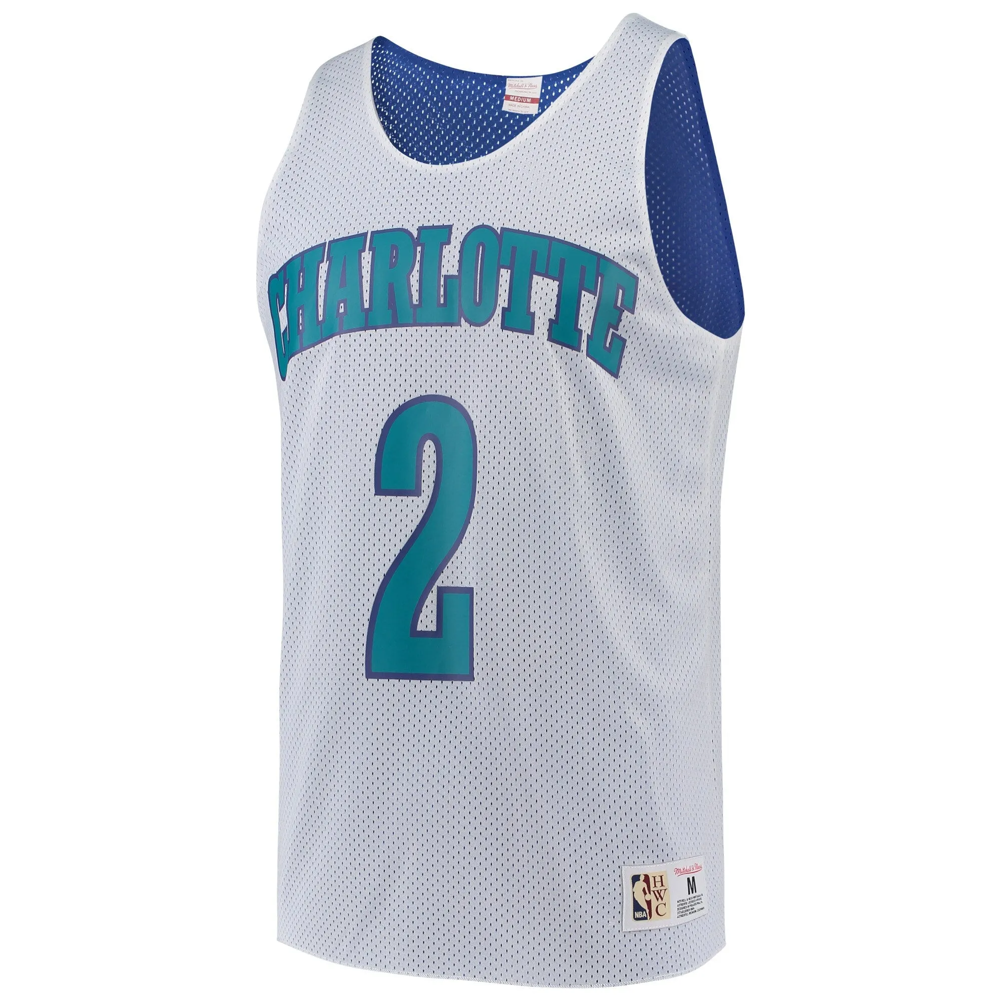 Men's Mitchell & Ness Reversible Mesh Tank Hornets Larry Johnson sold by Zulily product image thumbnail 2