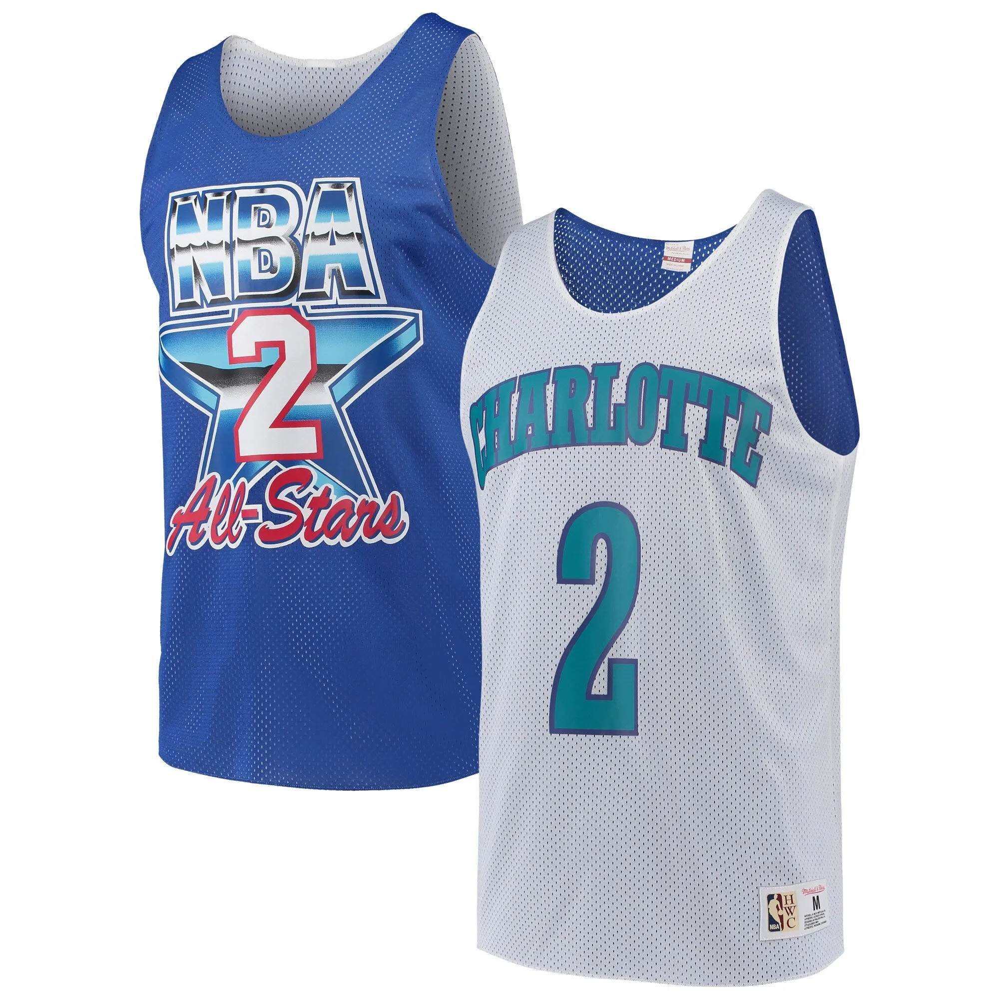 Men's Mitchell & Ness Reversible Mesh Tank Hornets Larry Johnson sold by Zulily