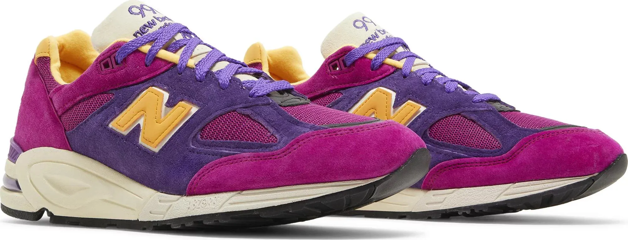 Men's New Balance 990V2 'Miusa Teddy Santis Purple Yellow' sold by Zulily product image thumbnail 2