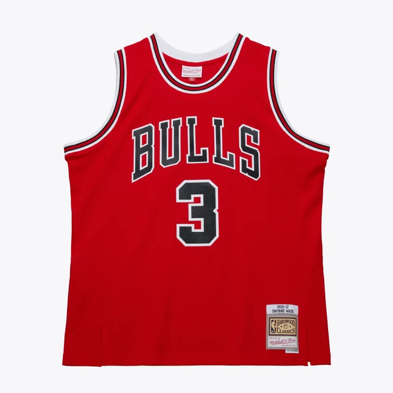 Men's Mitchell & Ness NBA Dark Jersey Bulls 2016 Dwyane Wade sold by Zulily