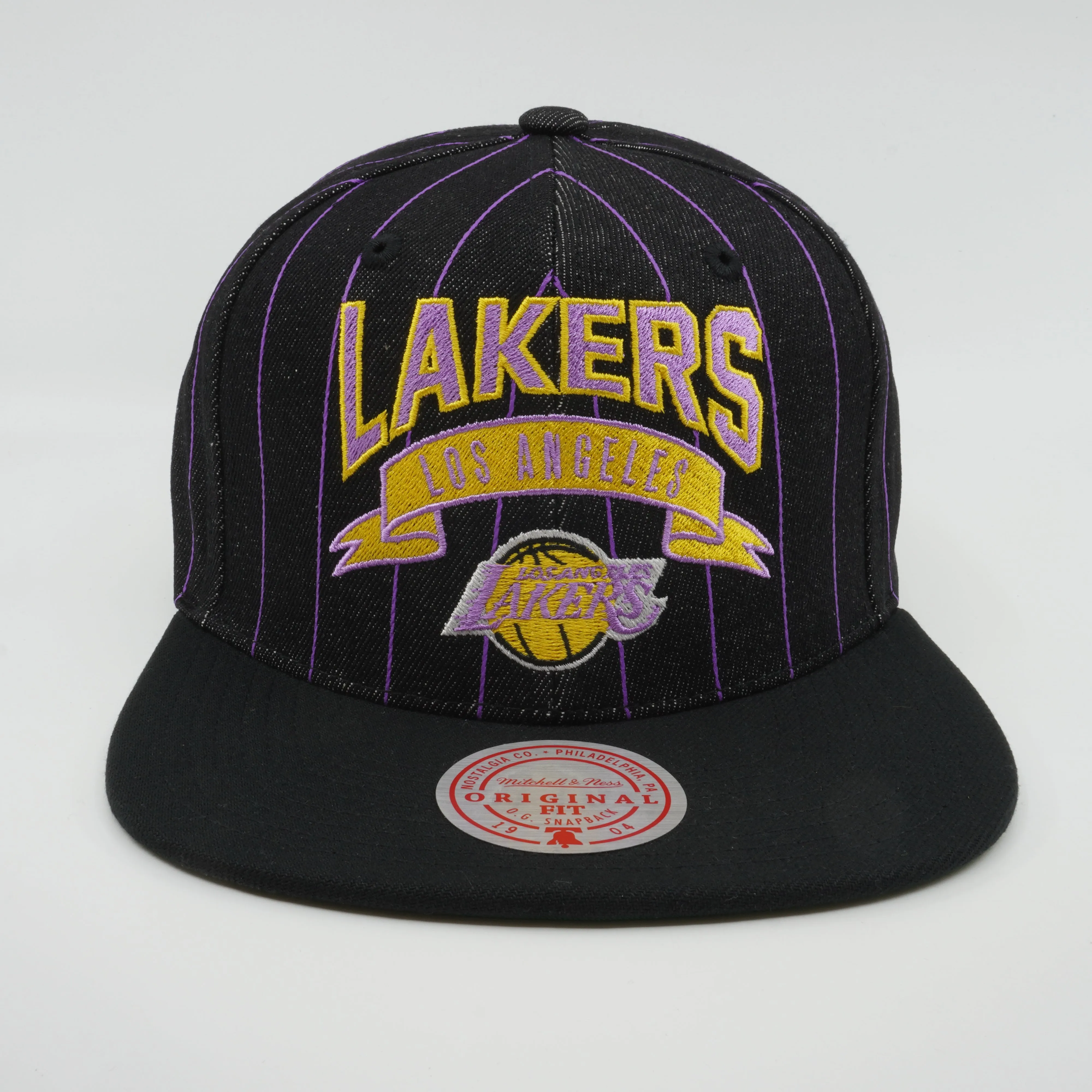 Men's Mitchell & Ness NBA Dem Stripes Snapback Hwc Lakers - Black sold by Zulily product image thumbnail 2
