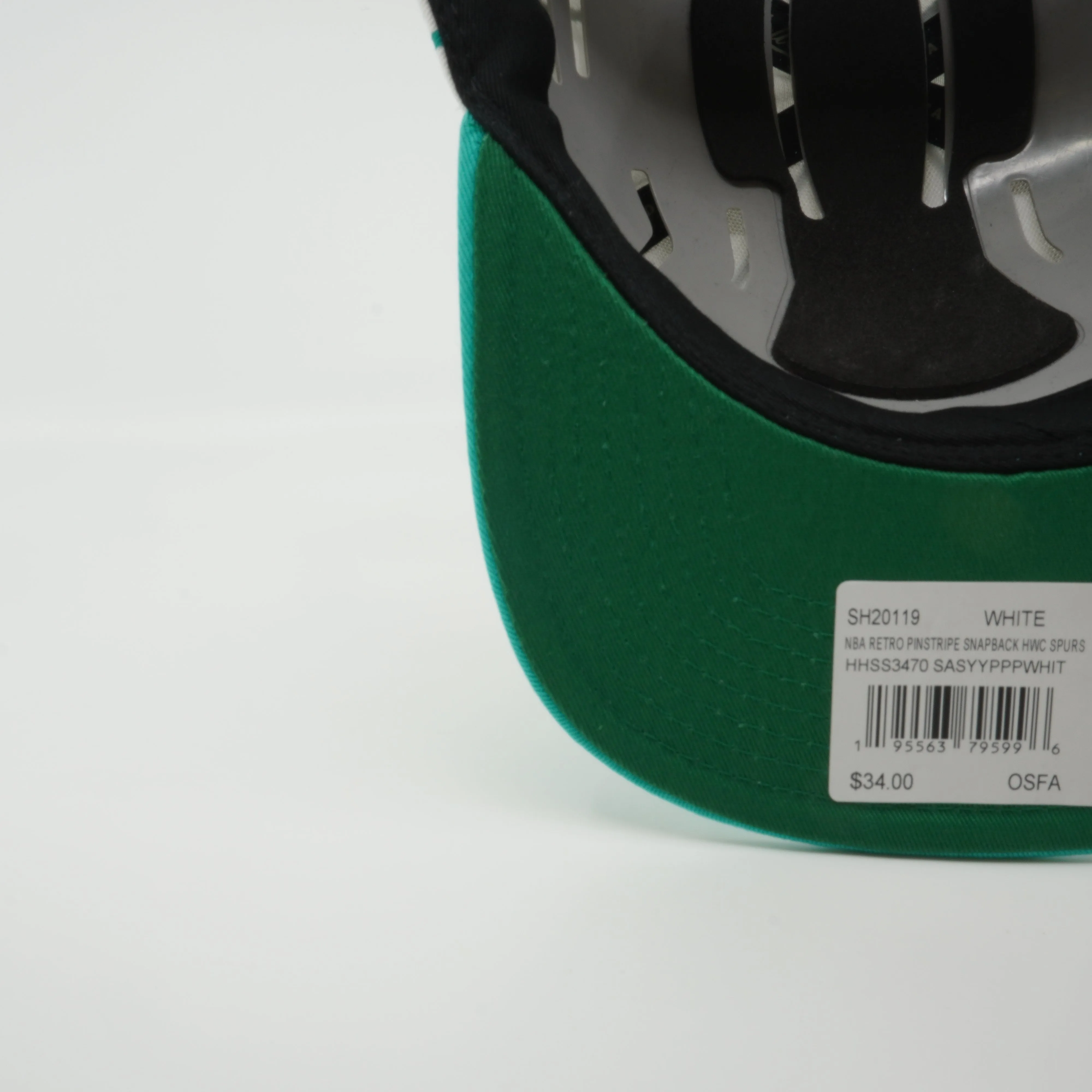 Men's Mitchell & Ness NBA Retro Pinstripe Snapback Hwc Spurs - White sold by Zulily product image thumbnail 5