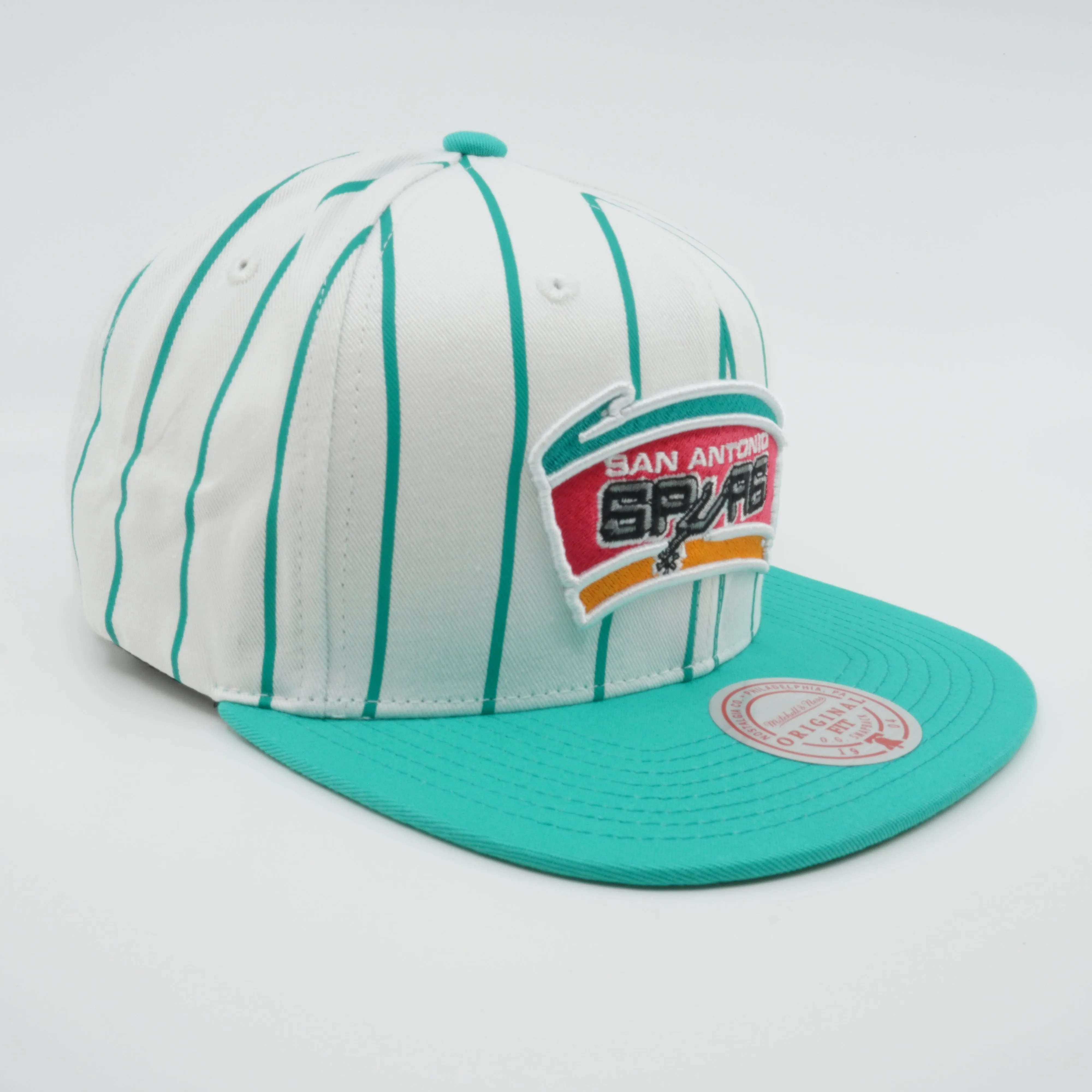 Men's Mitchell & Ness NBA Retro Pinstripe Snapback Hwc Spurs - White sold by Zulily product image thumbnail 3