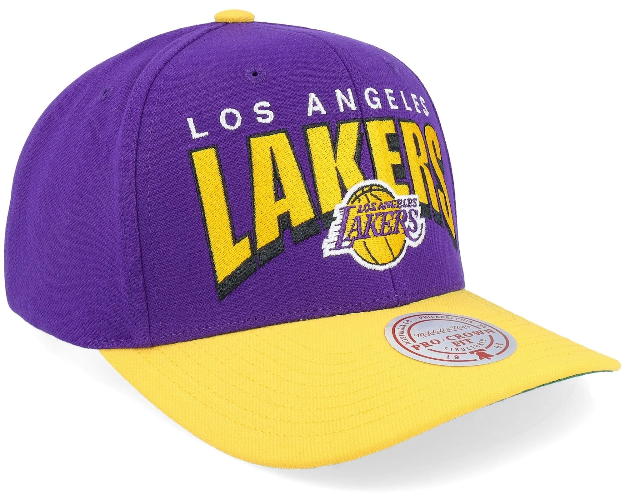 Men's Mitchell & Ness NBA Boom Text Pro Snapback Lakers - Purple sold by Zulily product image thumbnail 2