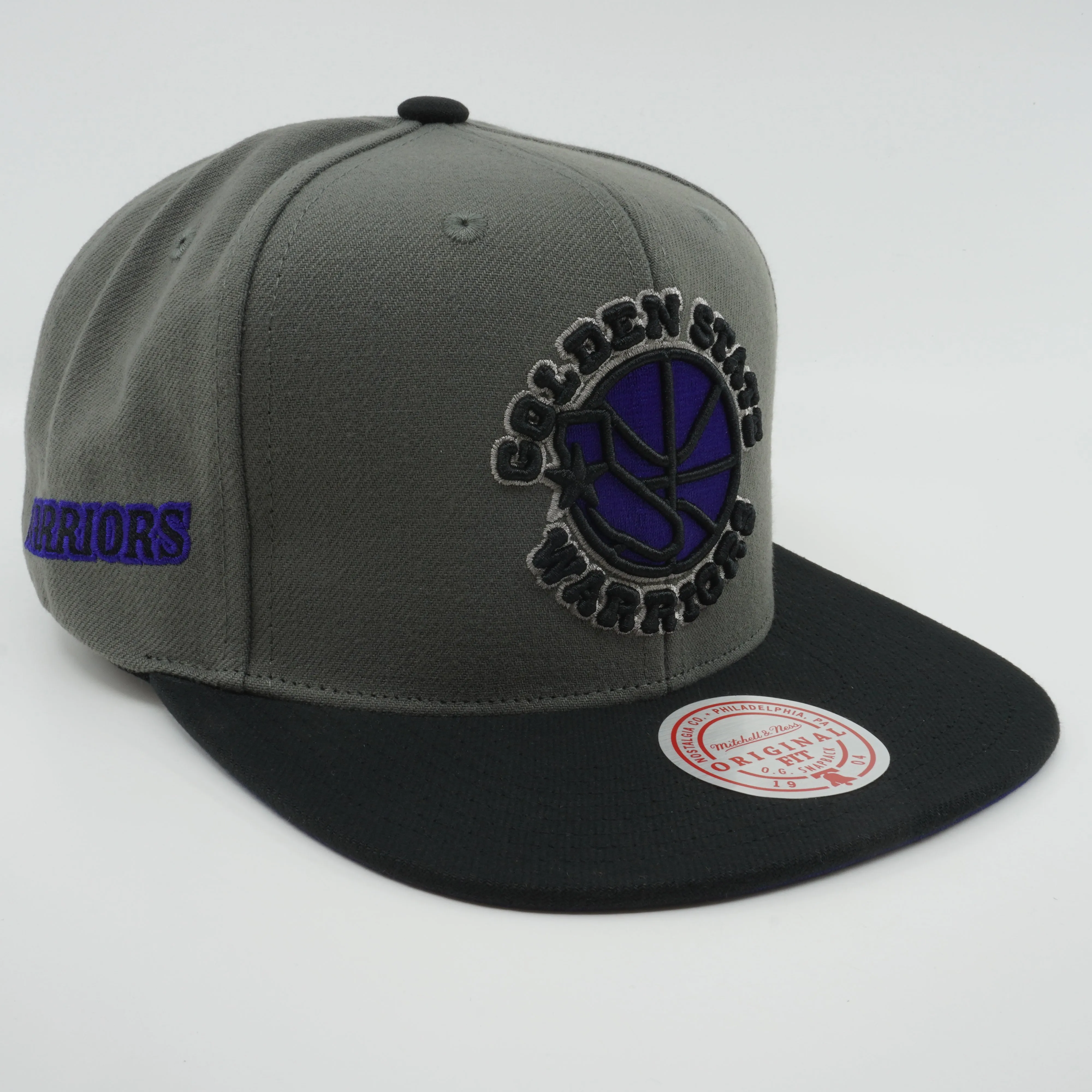 Men's Mitchell & Ness NBA Storm Front Snapback Hwc Warriors - Grey sold by Zulily product image thumbnail 3
