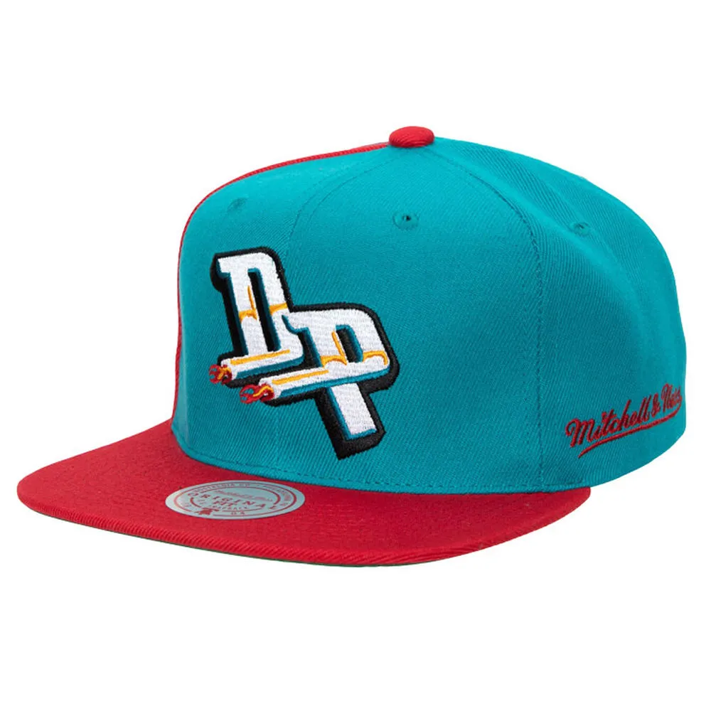 Men's Mitchell & Ness NBA Rear Script Deadstock Snapback Hwc Pistons - Teal sold by Zulily