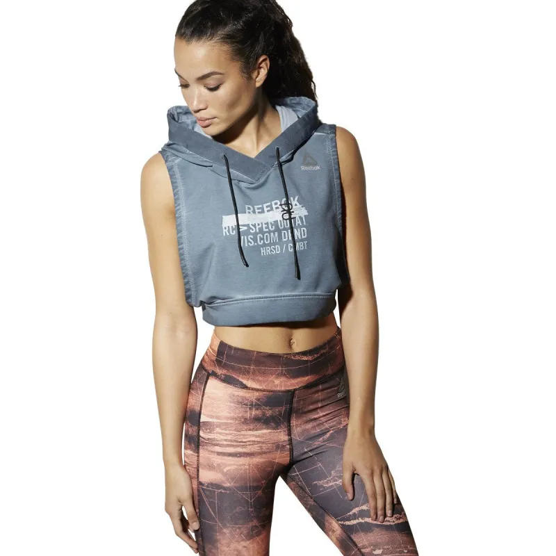 Women's Reebok Combat Glory Crop Top Hoody made by Reebok