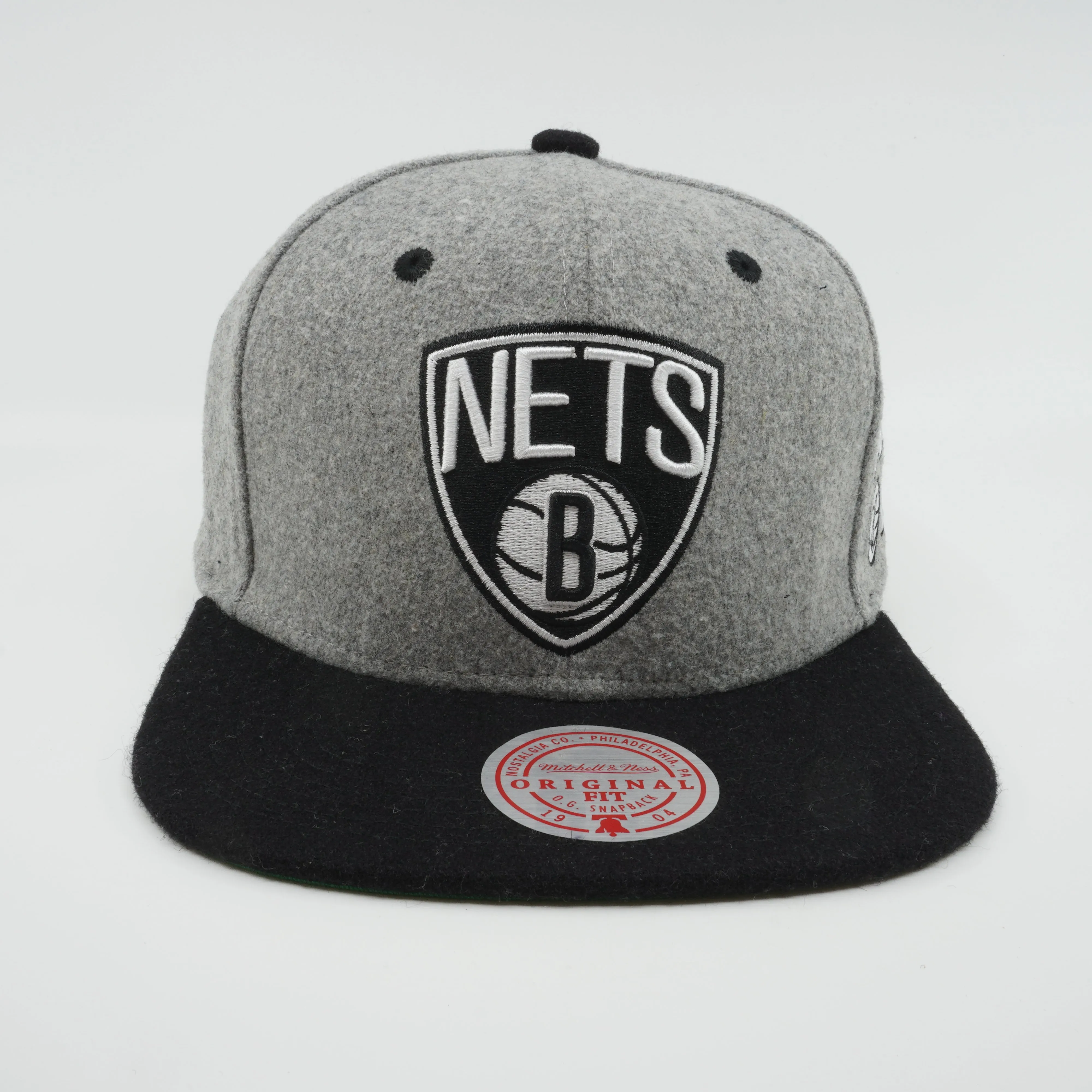 Men's Mitchell & Ness NBA Melton Patch Snapback Nets - Grey sold by Zulily product image thumbnail 2