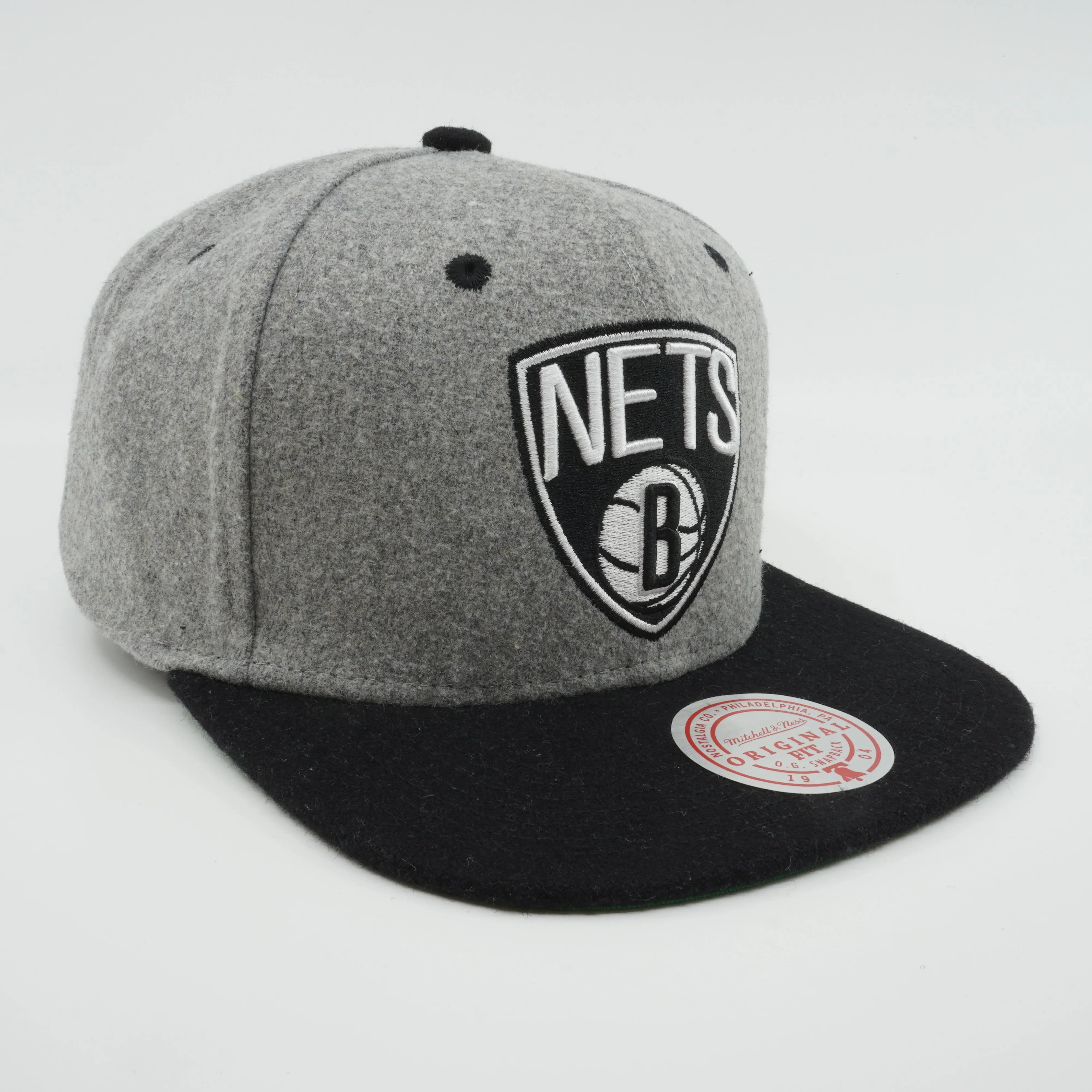 Men's Mitchell & Ness NBA Melton Patch Snapback Nets - Grey sold by Zulily product image thumbnail 3