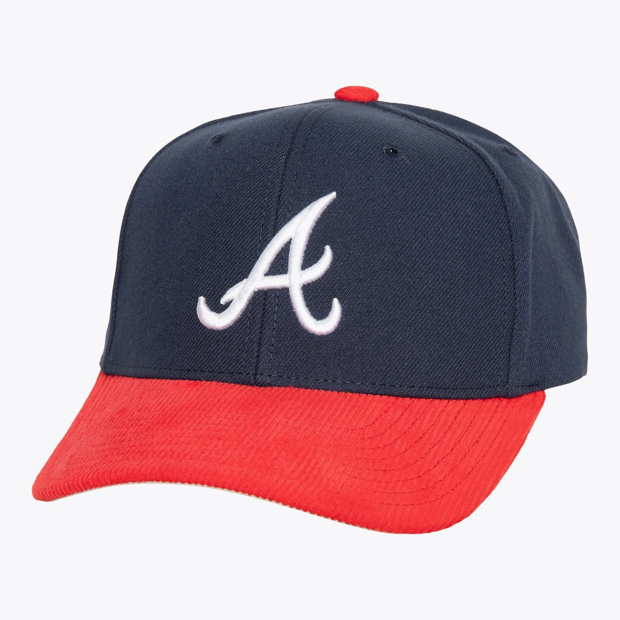 Men's Mitchell & Ness MLB Cord Pro Snapback Braves - Navy sold by Zulily