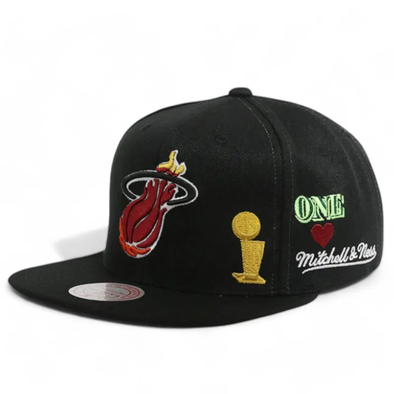 Men's Mitchell & Ness NBA Hyperlocal Snapback Hwc Heat - Black sold by Zulily