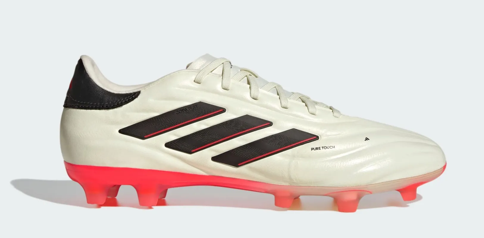 Men's adidas Copa Pure II Pro Fg 'Ivory Core Black Solar Red' sold by Zulily