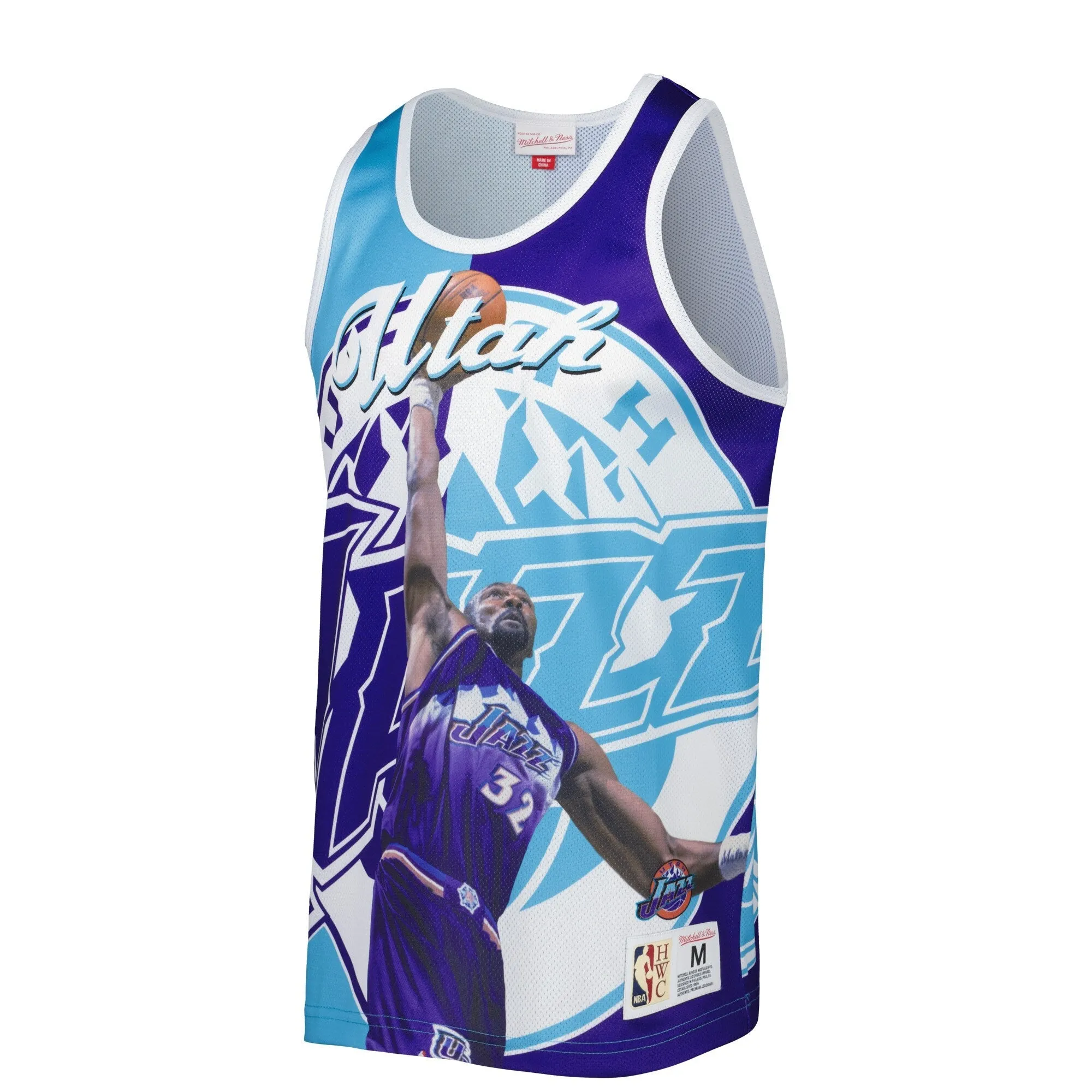 Men's Mitchell & Ness Sublimated Player Tank Jazz Karl Malone sold by Zulily product image thumbnail 2