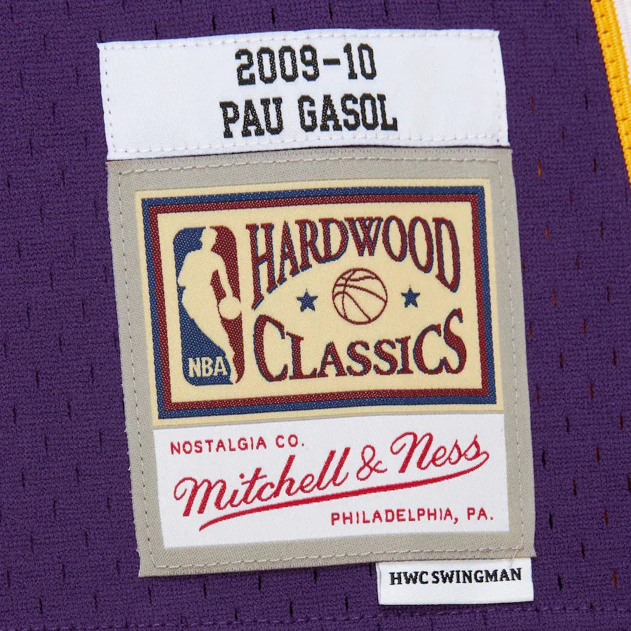 Men's Mitchell & Ness NBA Dark Jersey Lakers 2009 Pau Gasol sold by Zulily product image thumbnail 3