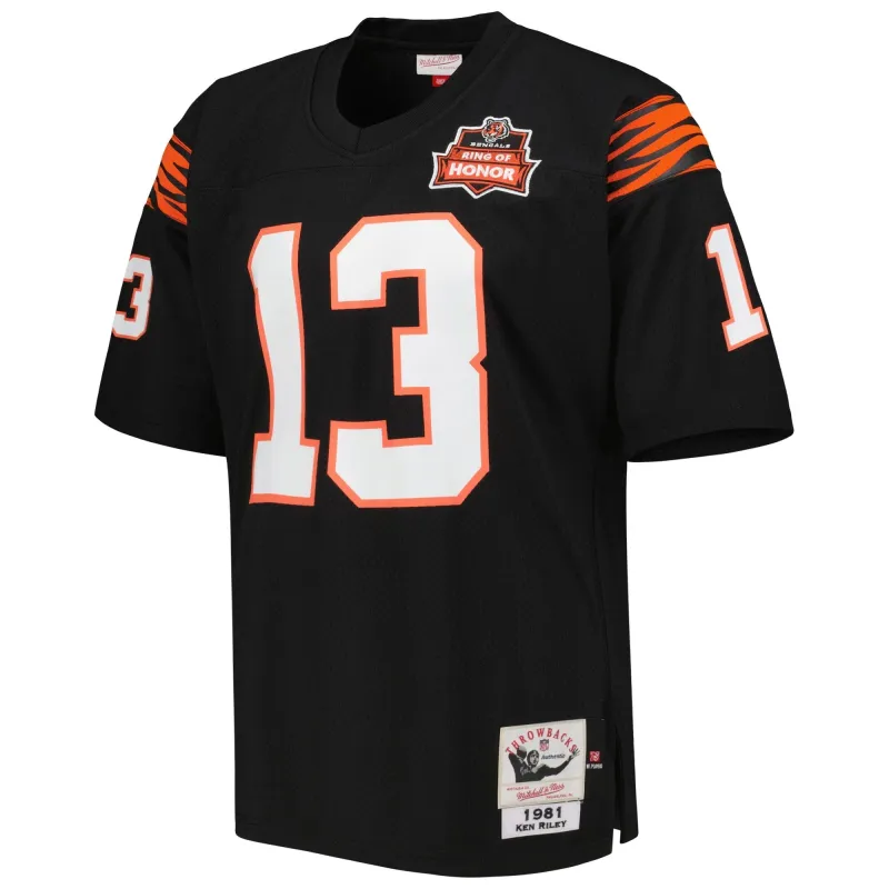 Men's Mitchell & Ness NFL Dark Jersey Bengals 1981 Ken Riley made by Mitchell & Ness