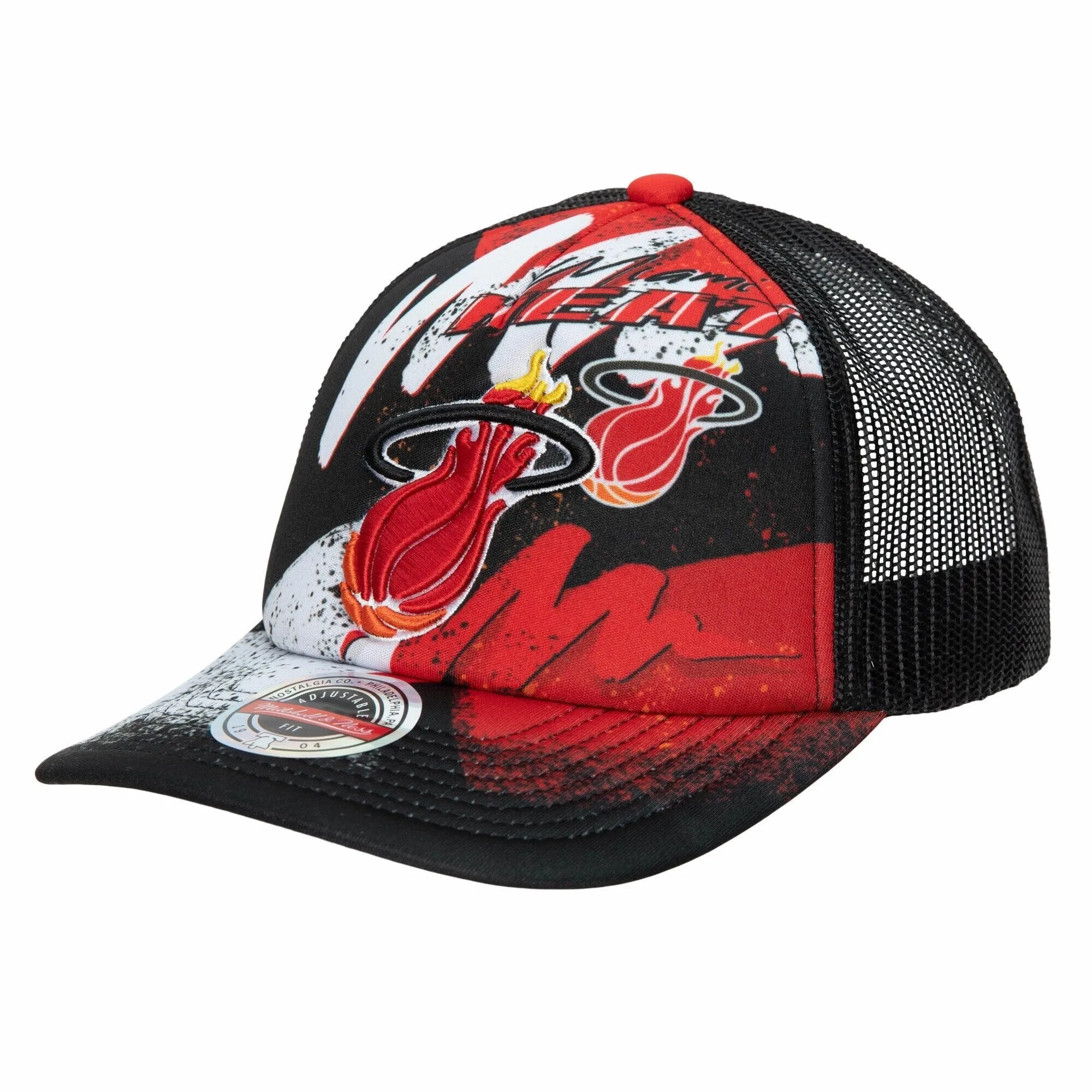 Men's Mitchell & Ness NBA Hyper Trucker Snapback Hwc Heat sold by Zulily