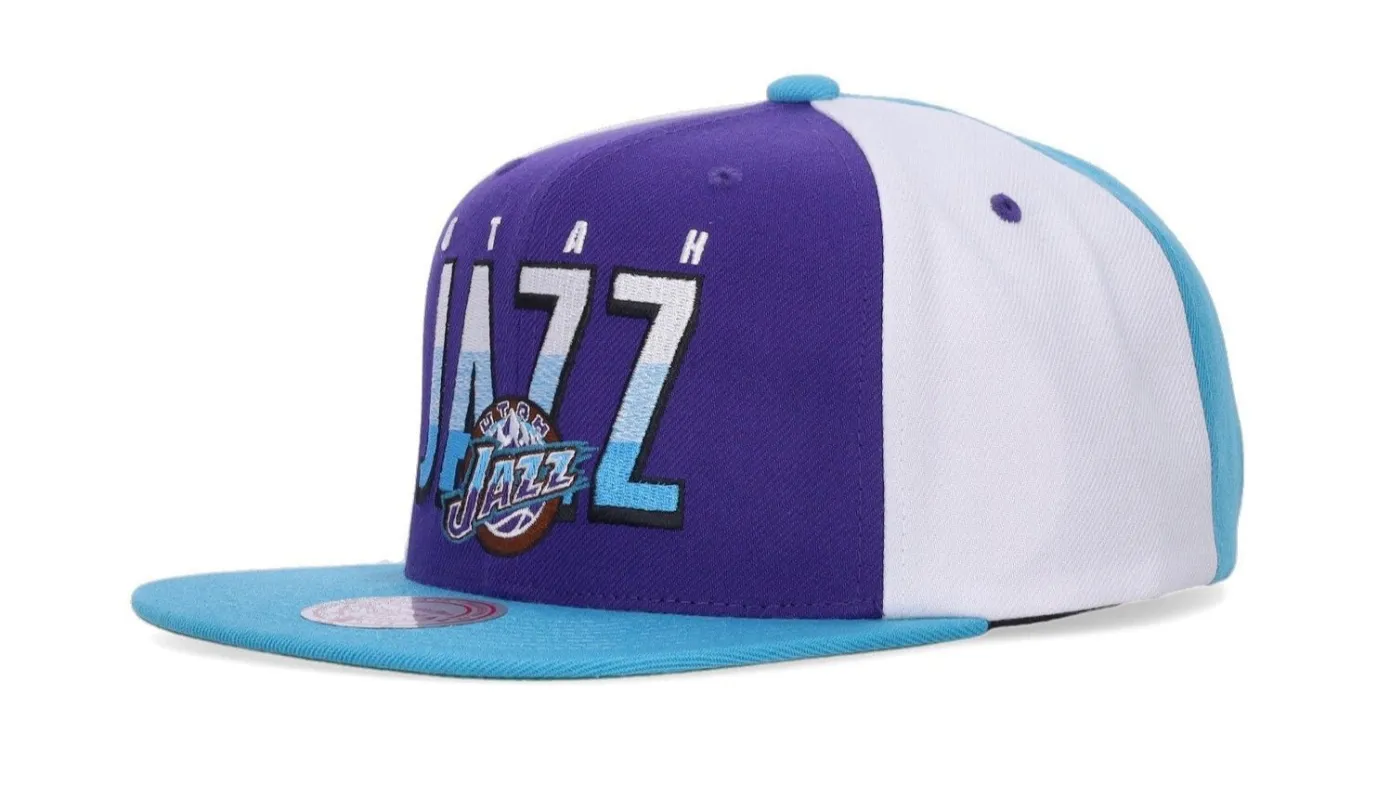 Men's Mitchell & Ness NBA Billboard 2 Snapback Hwc Jazz - Purple-Blue sold by Zulily