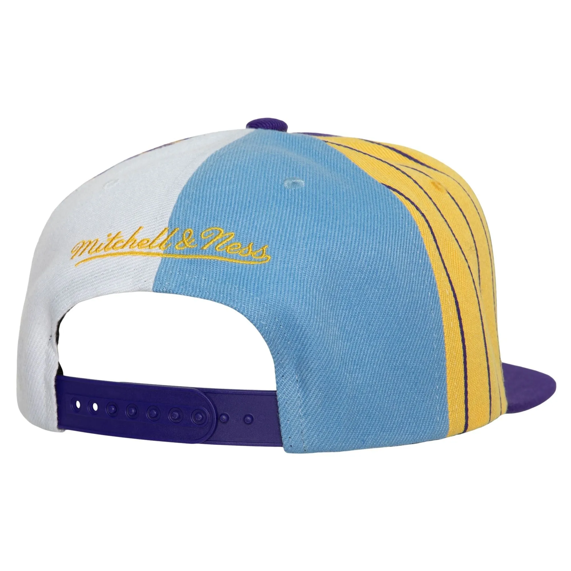 Men's Mitchell & Ness NBA What The Pinstripe Snapback Lakers - Purple sold by Zulily product image thumbnail 2