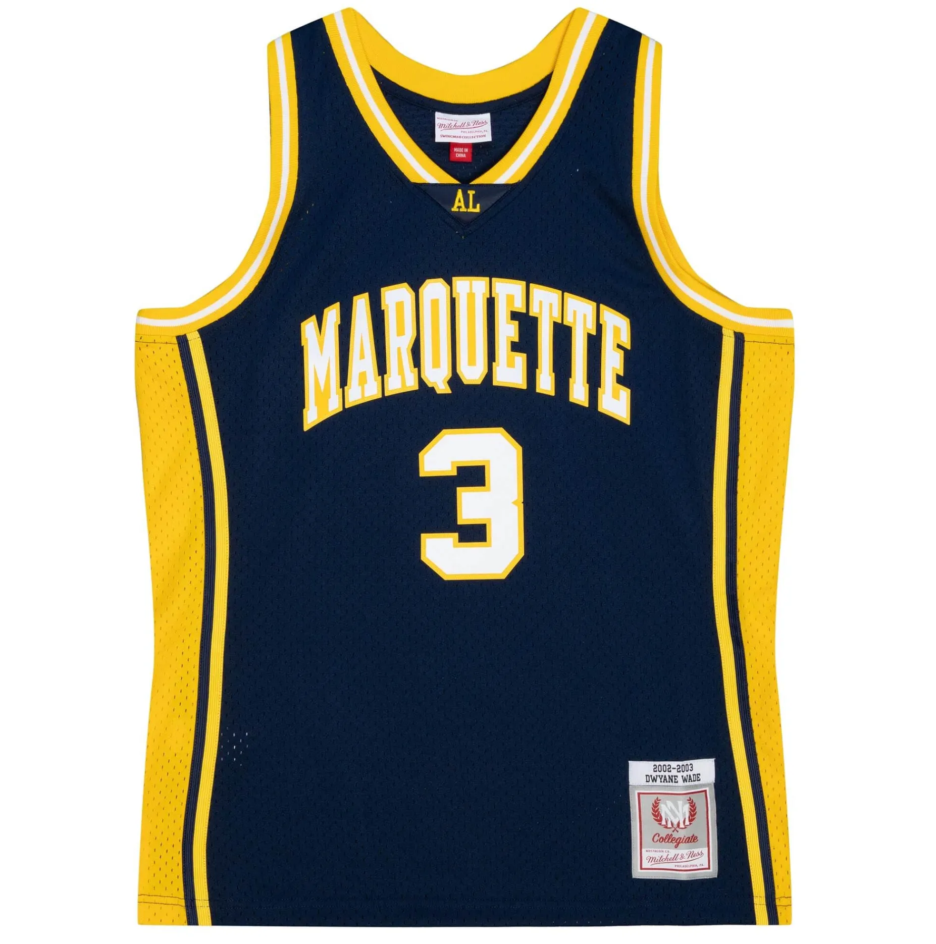 Men's Mitchell & Ness Ncaa Dark Jersey Marquette 2002 Dwyane Wade sold by Zulily