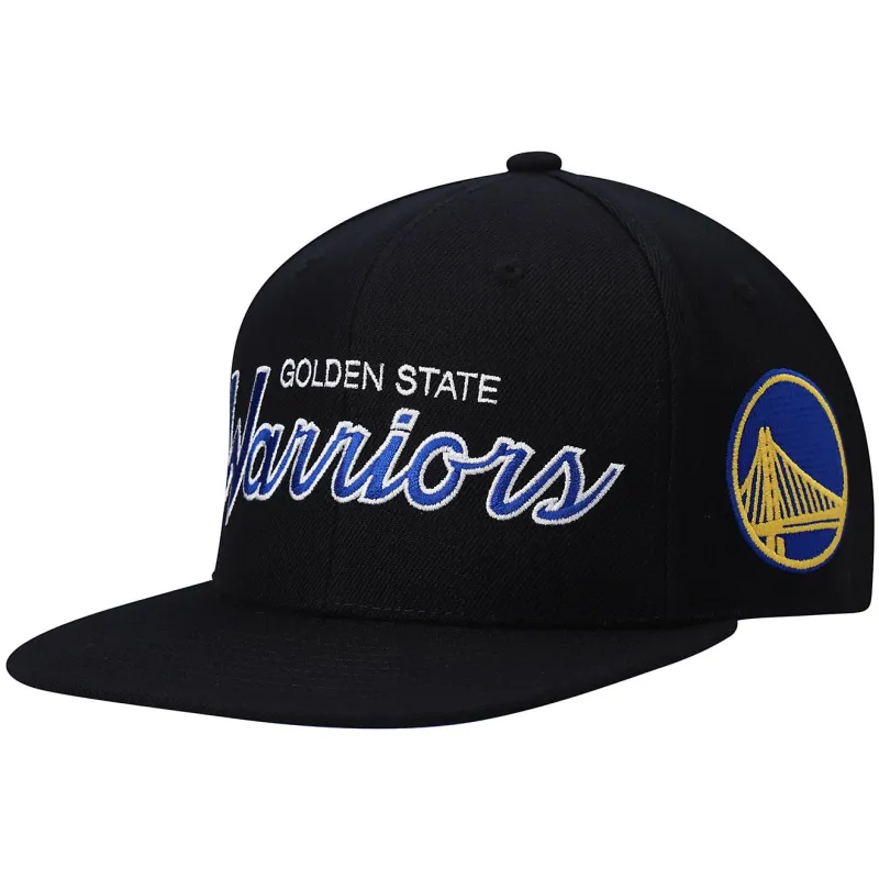 Men's Mitchell & Ness NBA Team Script 2.0 Snapback Warriors sold by Zulily