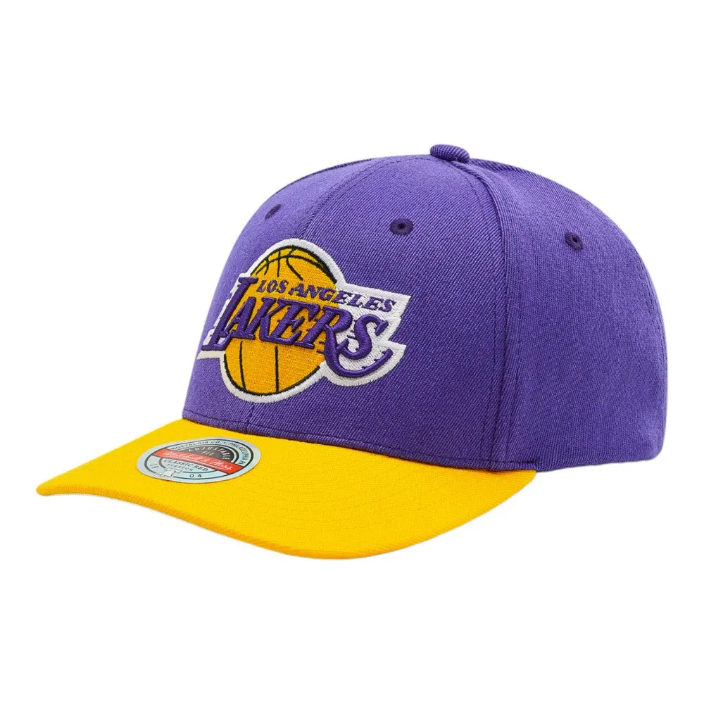 Men's Mitchell & Ness NBA Team 2Tone Stretch Snapback NBA Lakers - Purple-Yellow sold by Zulily