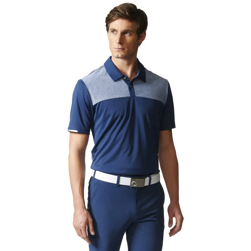 Men's adidas Climachill Heatherblock Golf Polo Shirt sold by Zulily