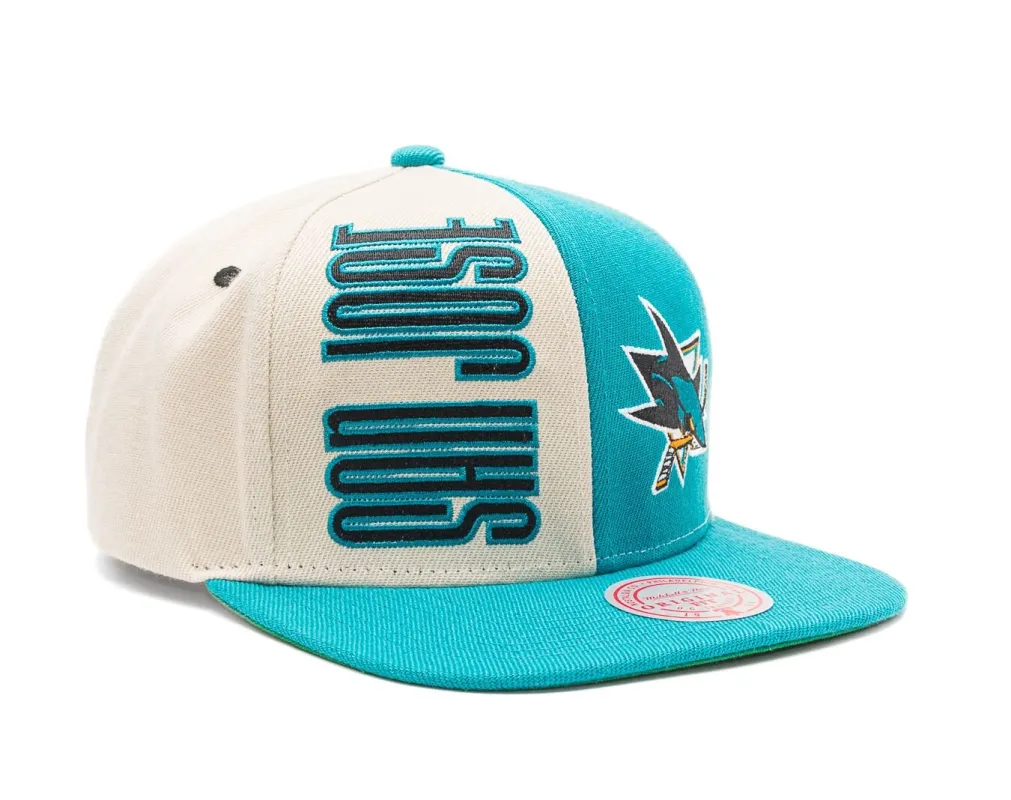 Men's Mitchell & Ness Nhl Pop Panel Snapback Sharks - Off White sold by Zulily