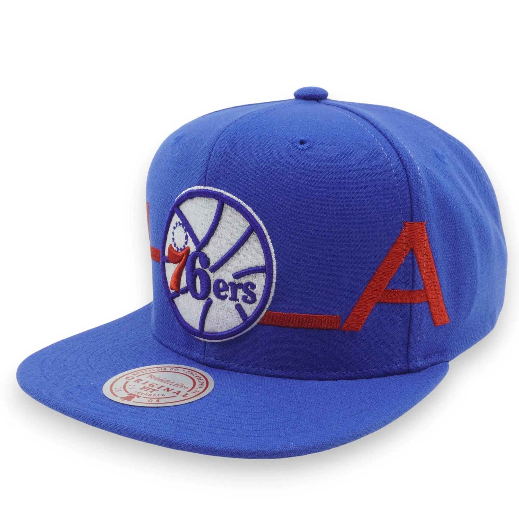 Men's Mitchell & Ness NBA Full Frontal Snapback Hwc 76Ers - Blue sold by Zulily