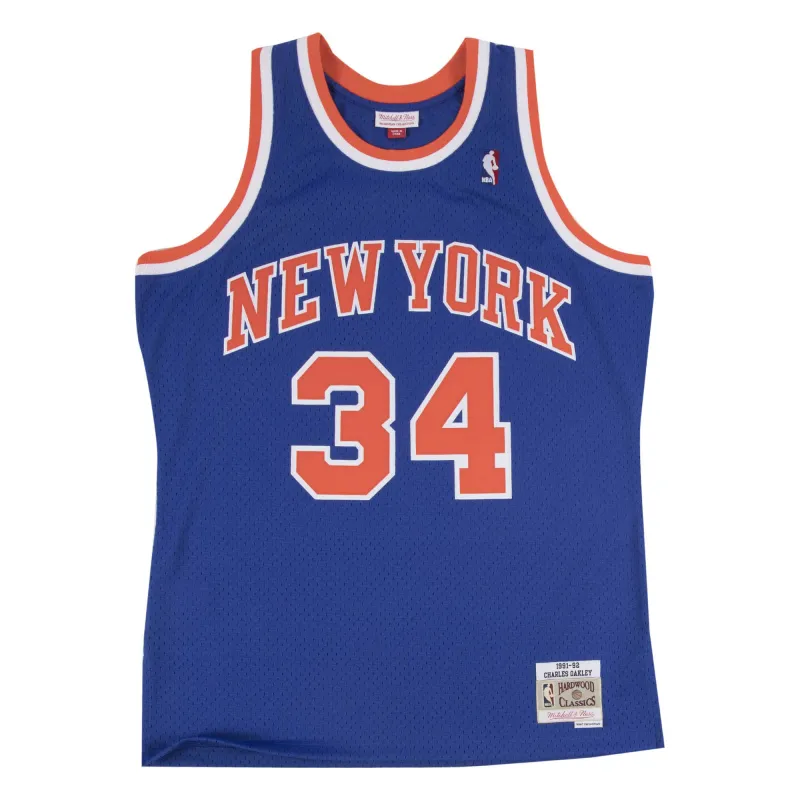 Men's Mitchell & Ness NBA Swingman Road Jersey Knicks 91 Charles Oakley sold by Zulily