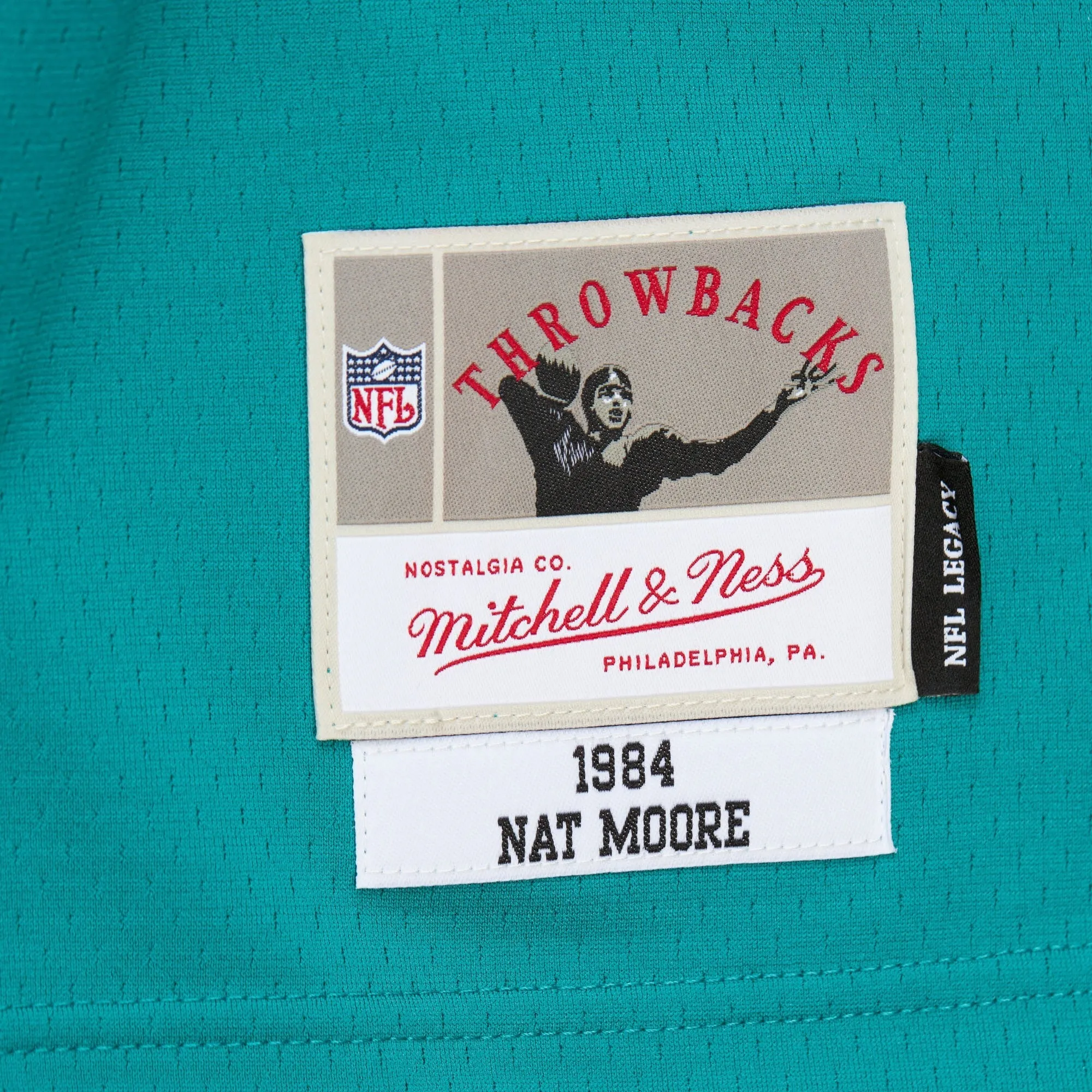 Men's Mitchell & Ness NFL Dark Jersey Dolphins 1984 Nat Moore sold by Zulily product image thumbnail 4