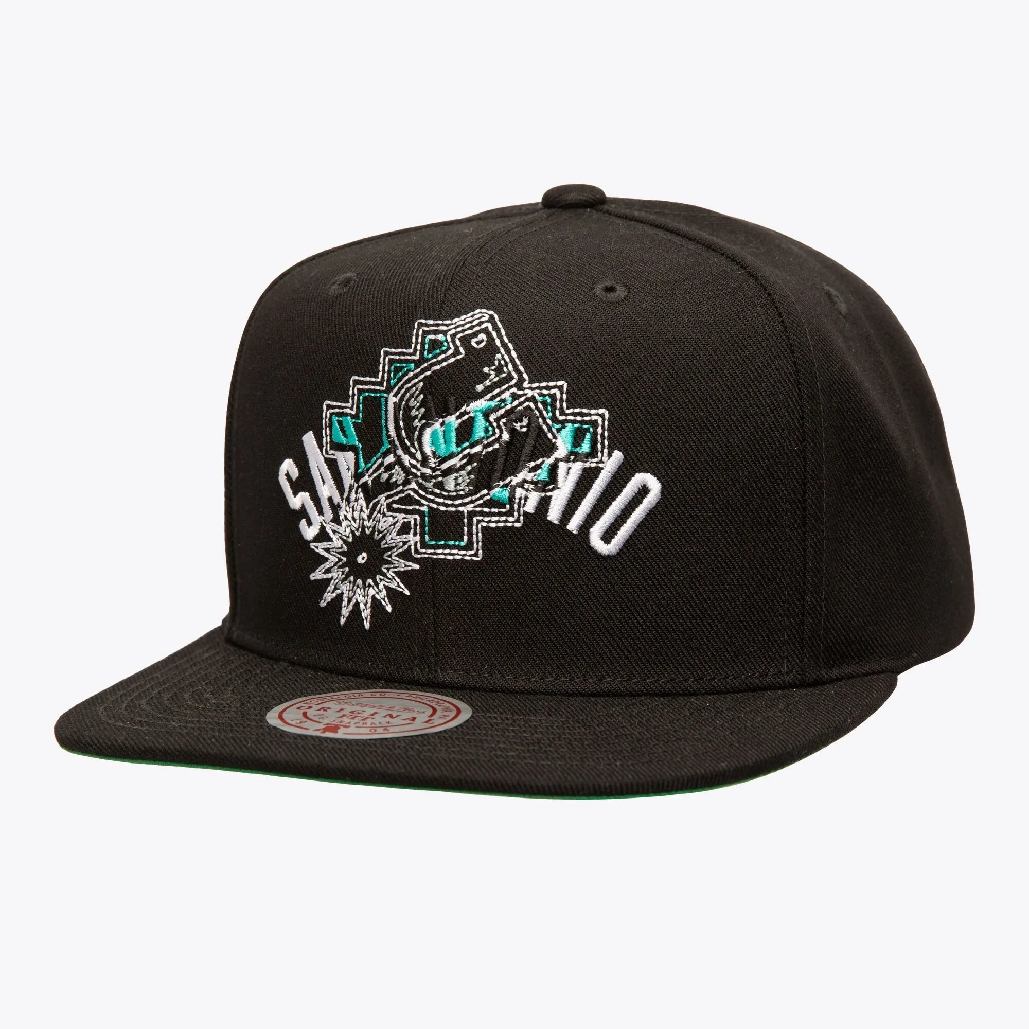 Men's Mitchell & Ness NBA Double Up Snapback Hwc Spurs sold by Zulily