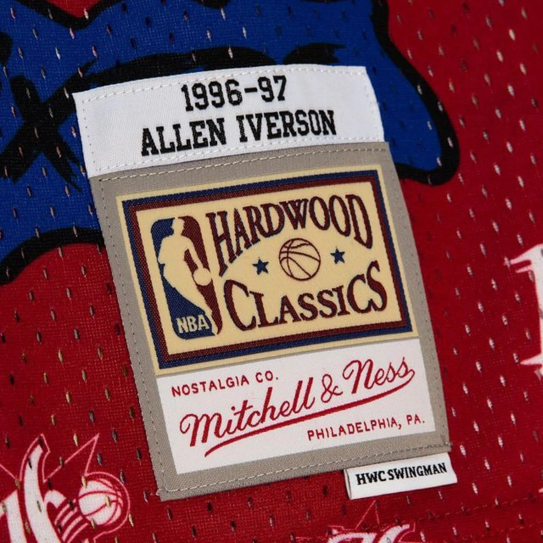 Men's Mitchell & Ness Slap Sticker Swingman Jersey 76Ers 1996 Allen Iverson sold by Zulily product image thumbnail 3