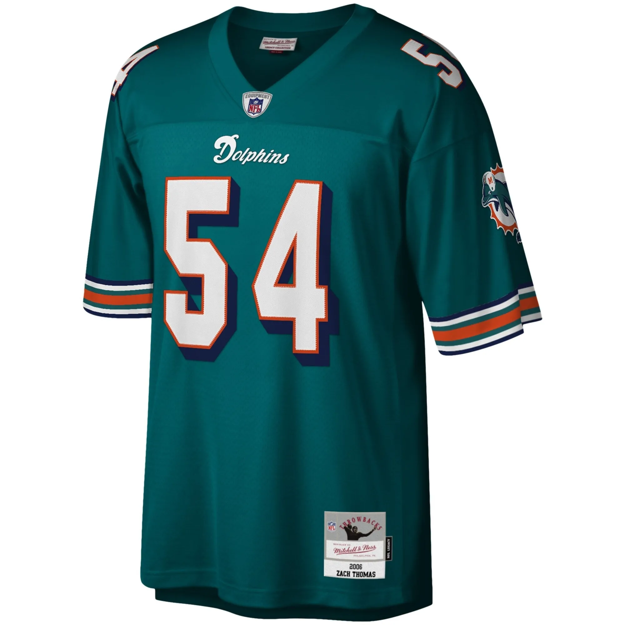 Men's Mitchell & Ness NFL Legacy Jersey Dolphins 2006 Zach Thomas sold by Zulily
